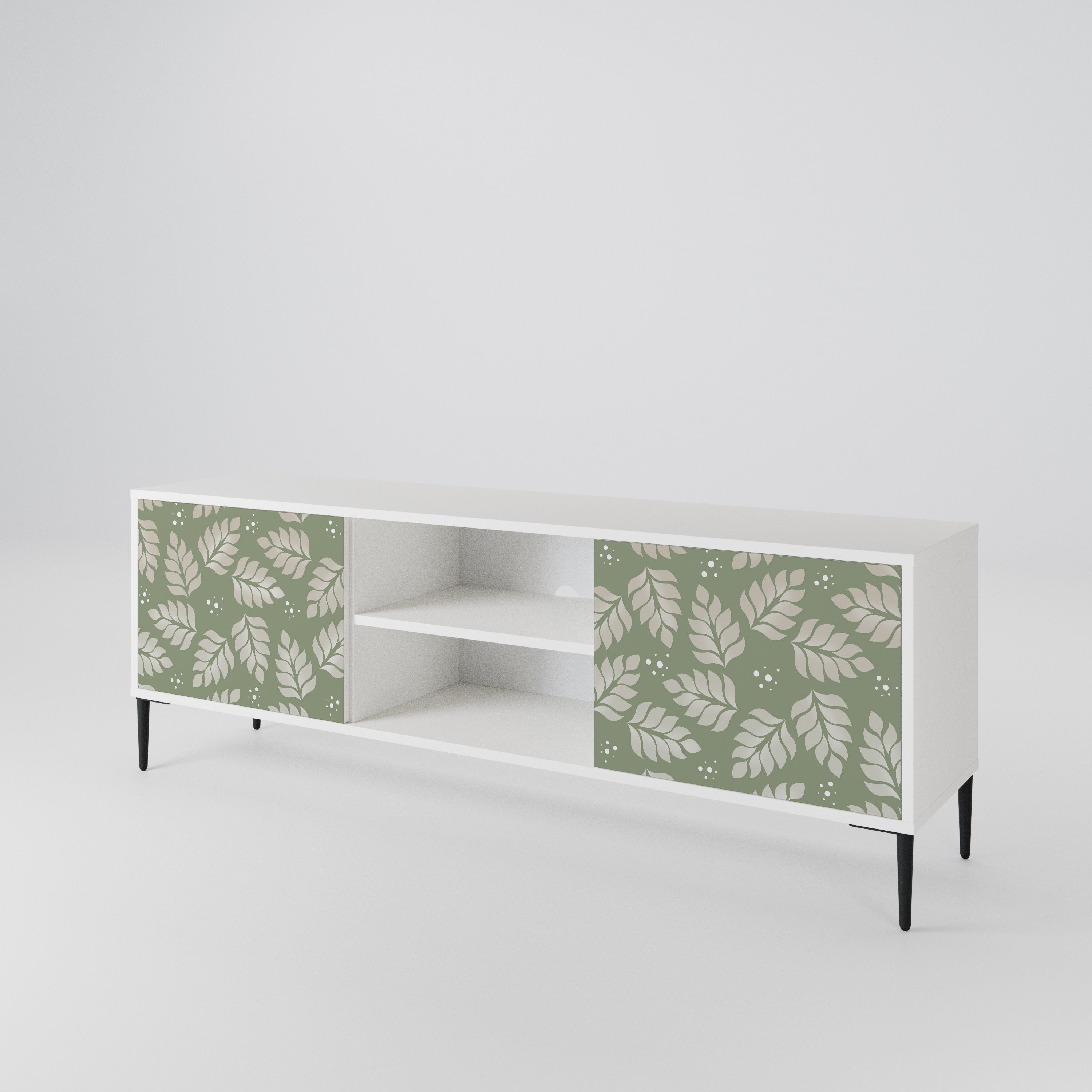 LEAVES ON GREEN Mueble de TV de 2 Puertas