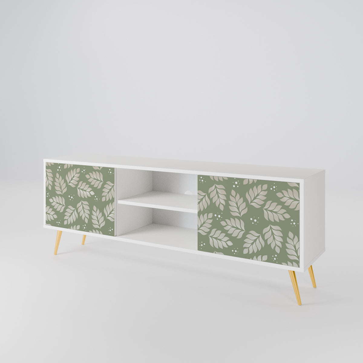 LEAVES ON GREEN Mueble de TV de 2 Puertas