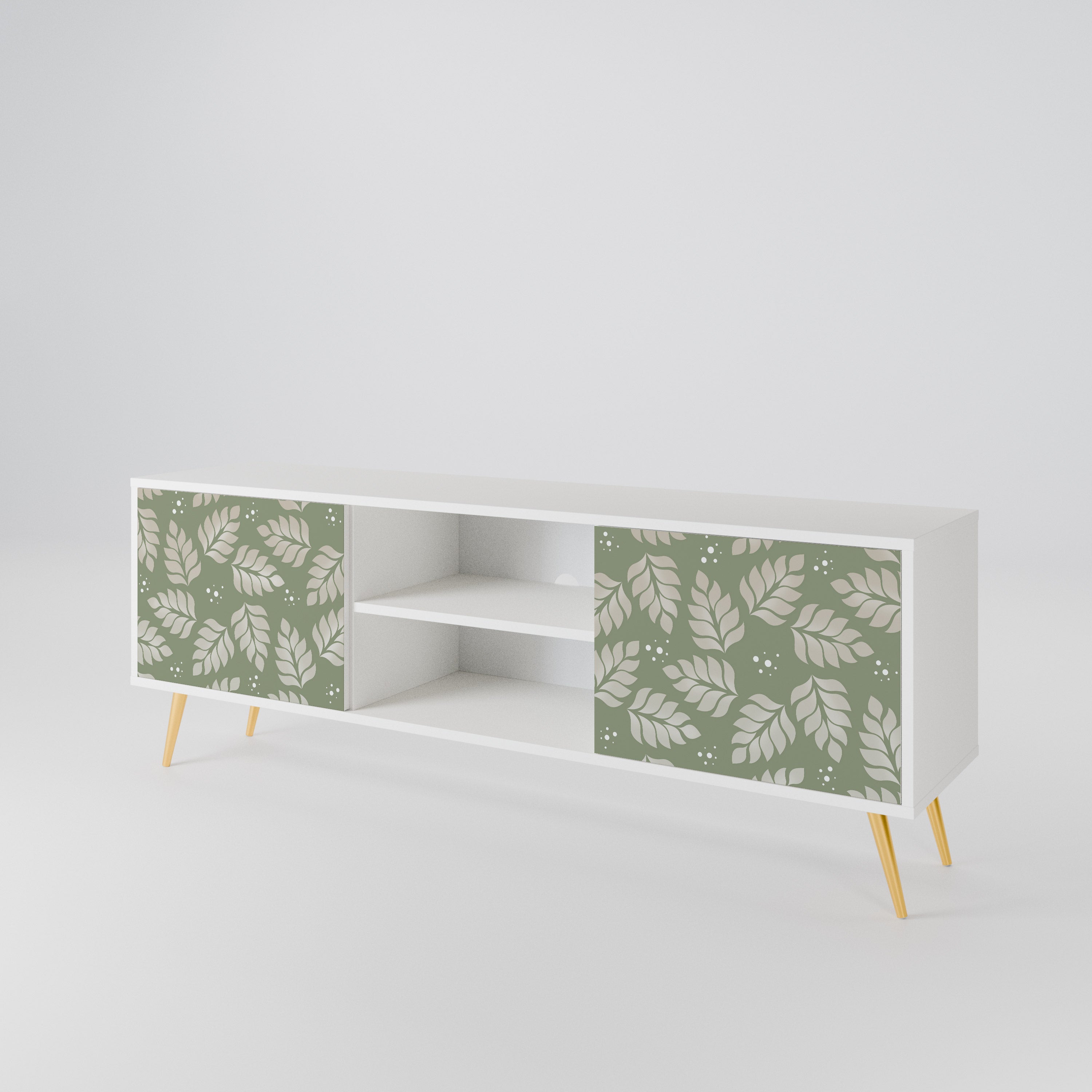 LEAVES ON GREEN Mueble de TV de 2 Puertas
