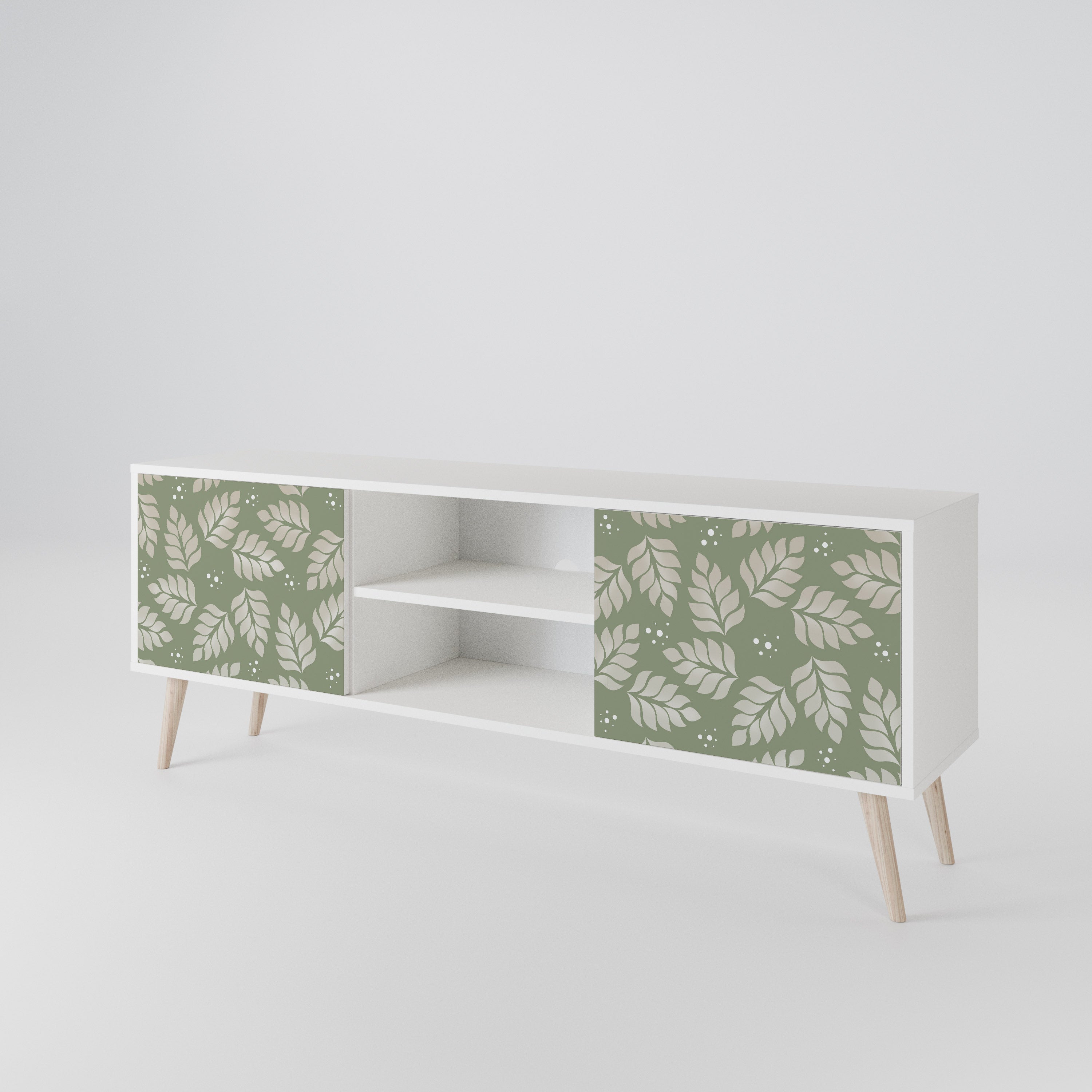 LEAVES ON GREEN Mueble de TV de 2 Puertas