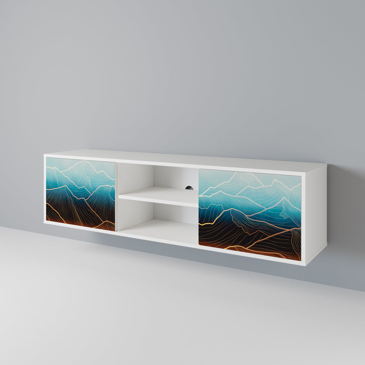 LUNAR SECRETS Mueble de TV de 2 Puertas