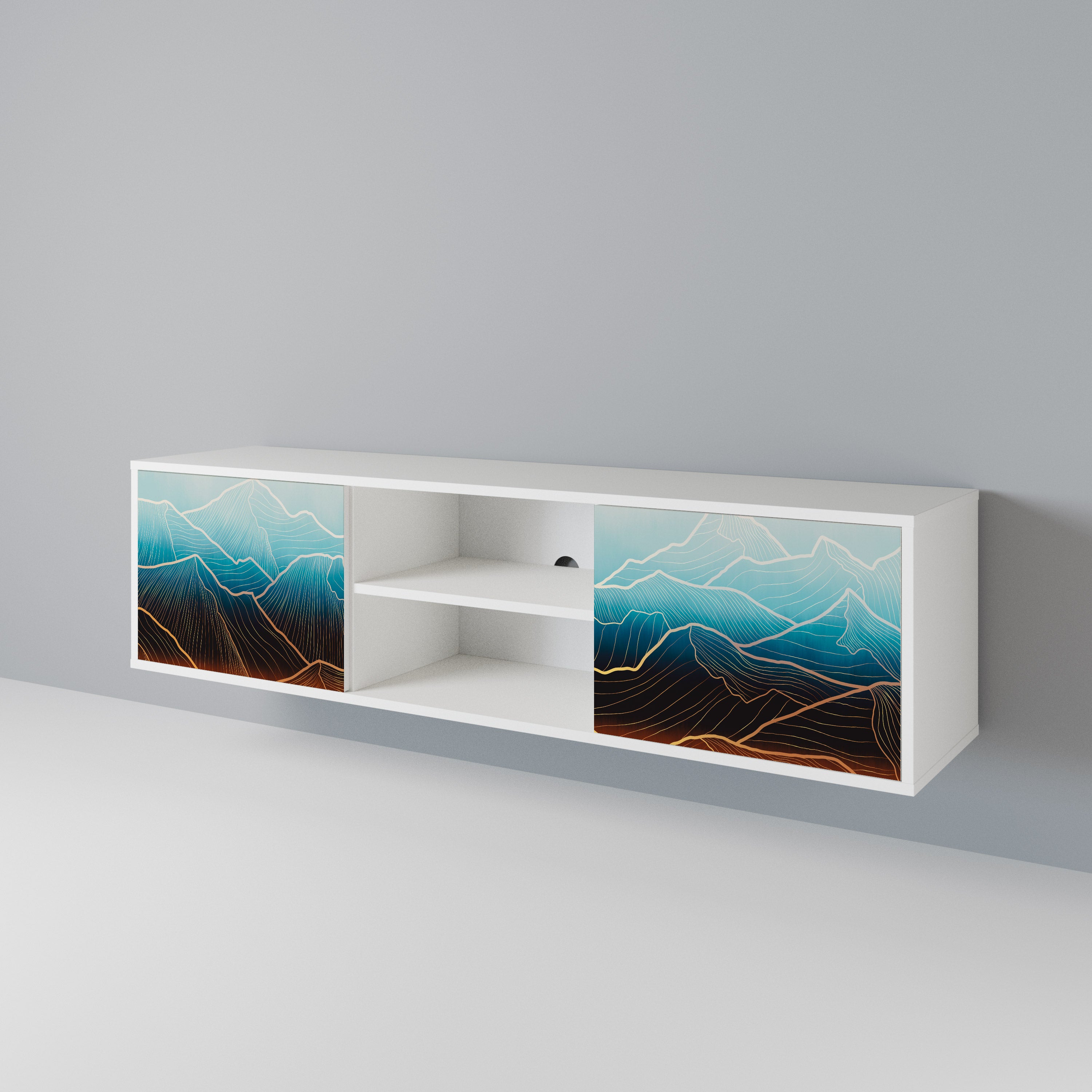 LUNAR SECRETS Mueble de TV de 2 Puertas