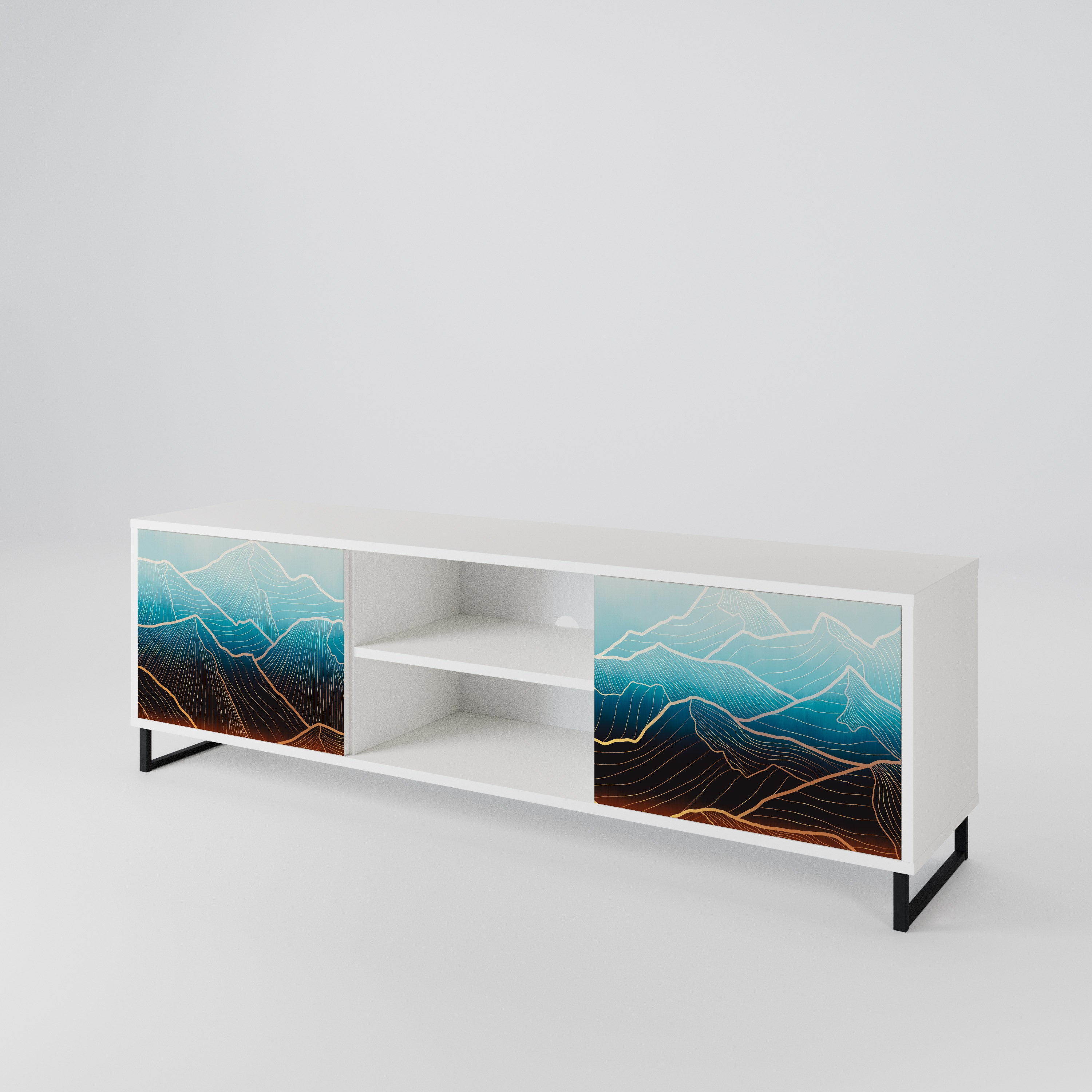LUNAR SECRETS Mueble de TV de 2 Puertas