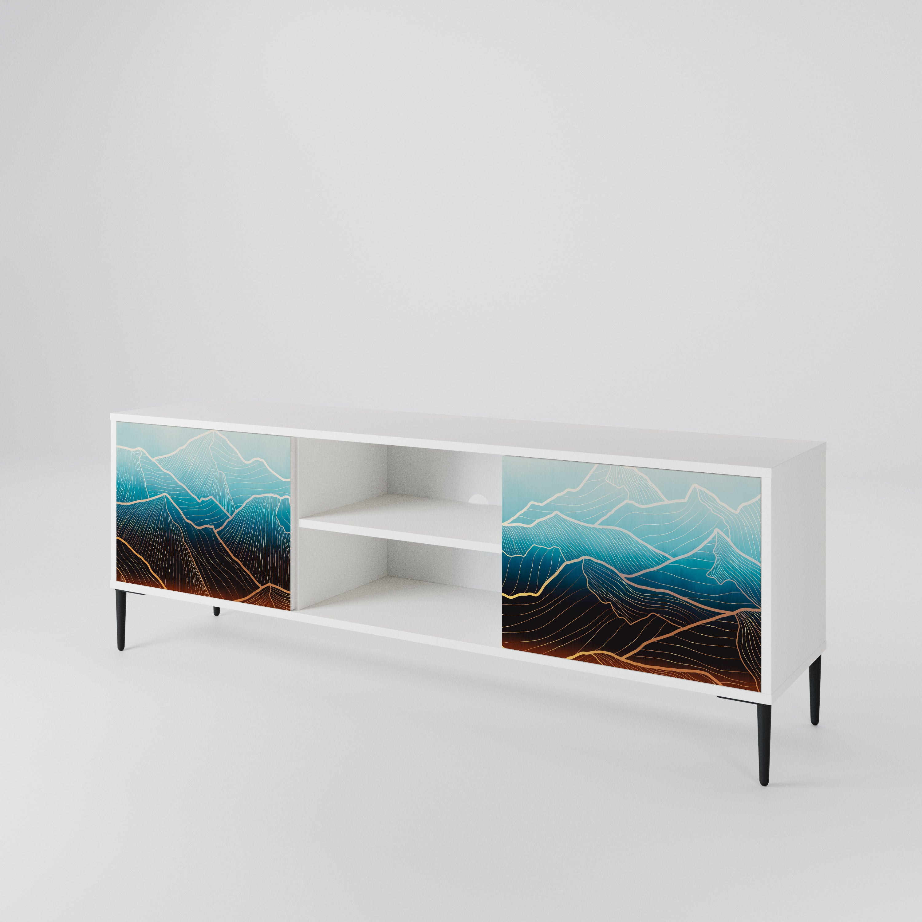LUNAR SECRETS Mueble de TV de 2 Puertas