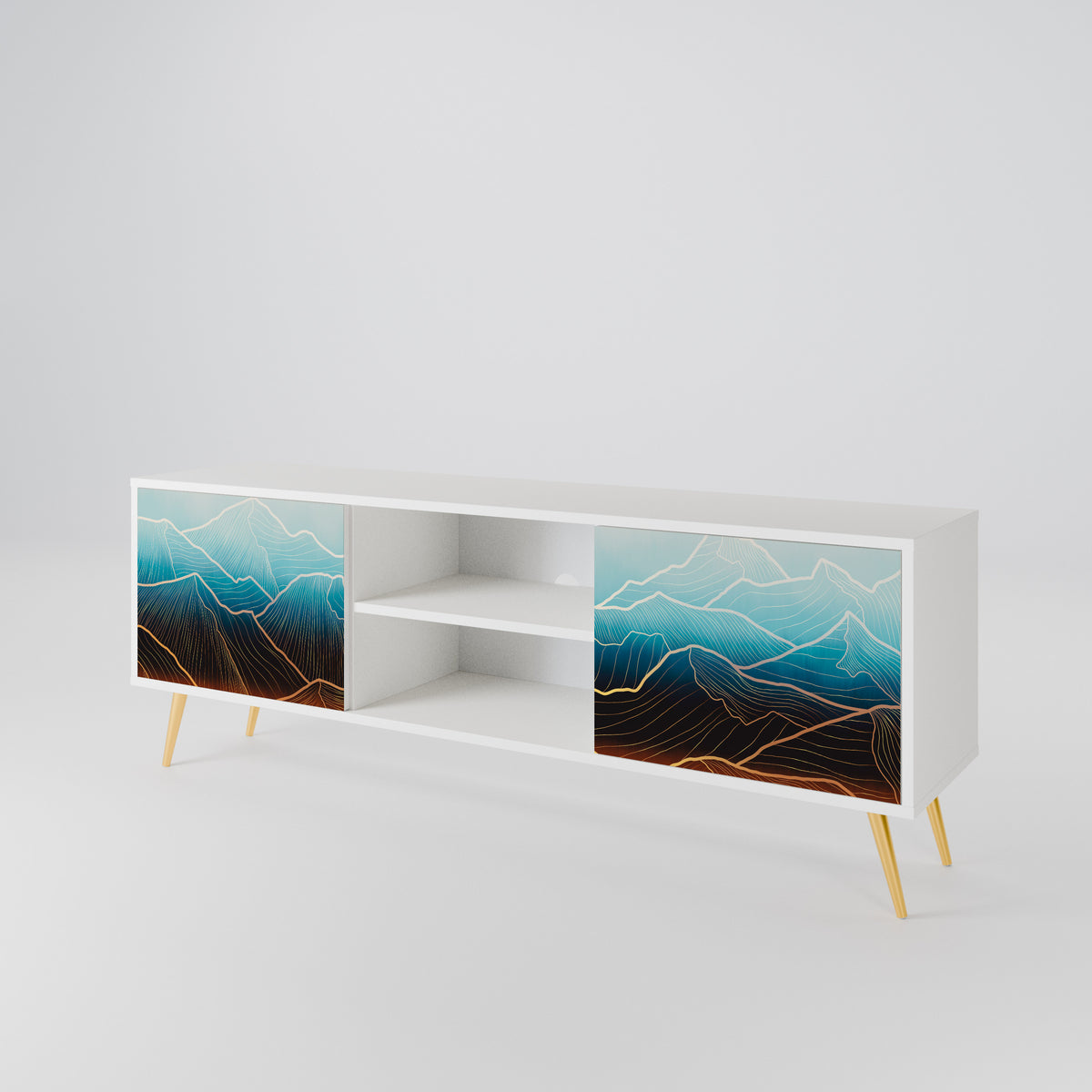 LUNAR SECRETS Mueble de TV de 2 Puertas