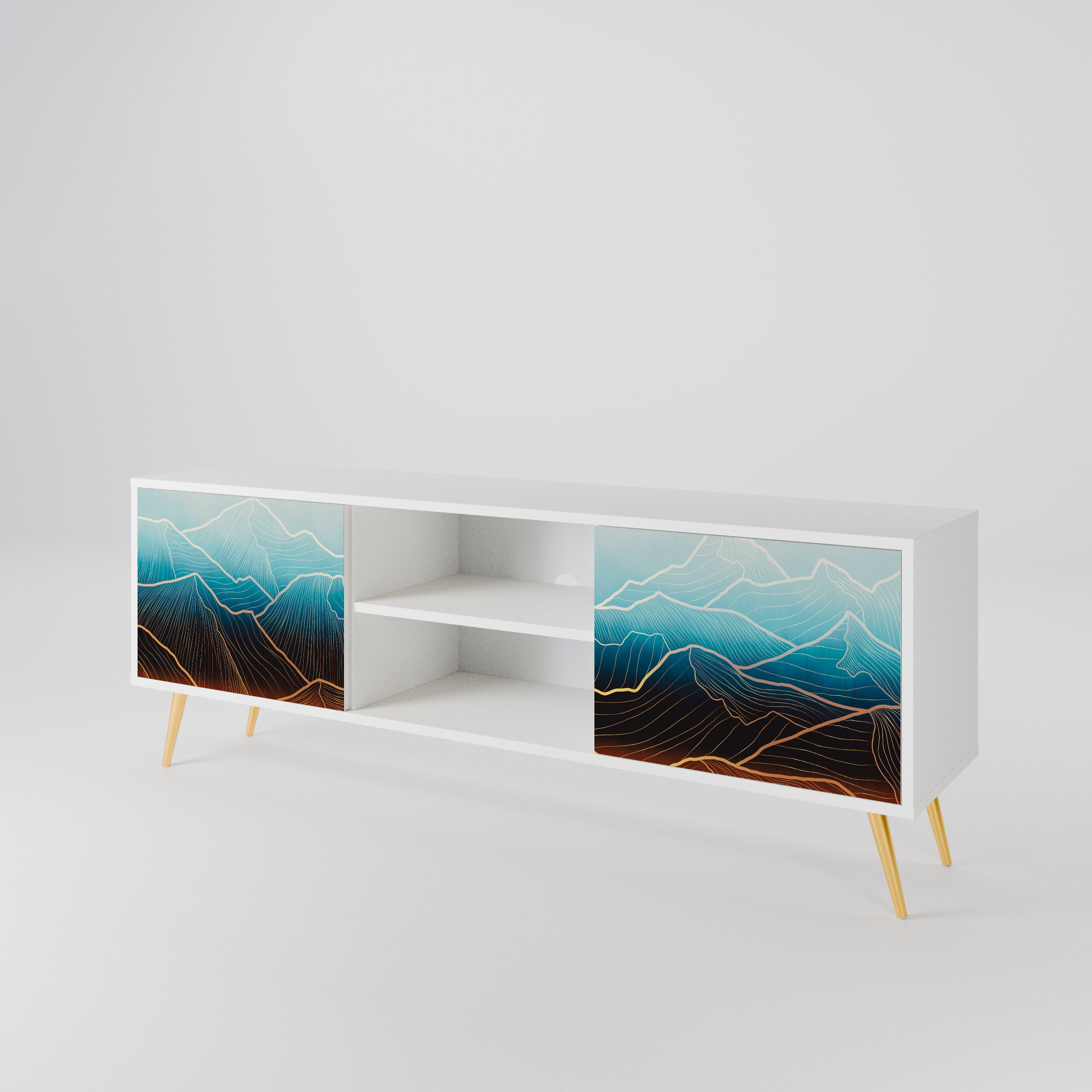 LUNAR SECRETS Mueble de TV de 2 Puertas