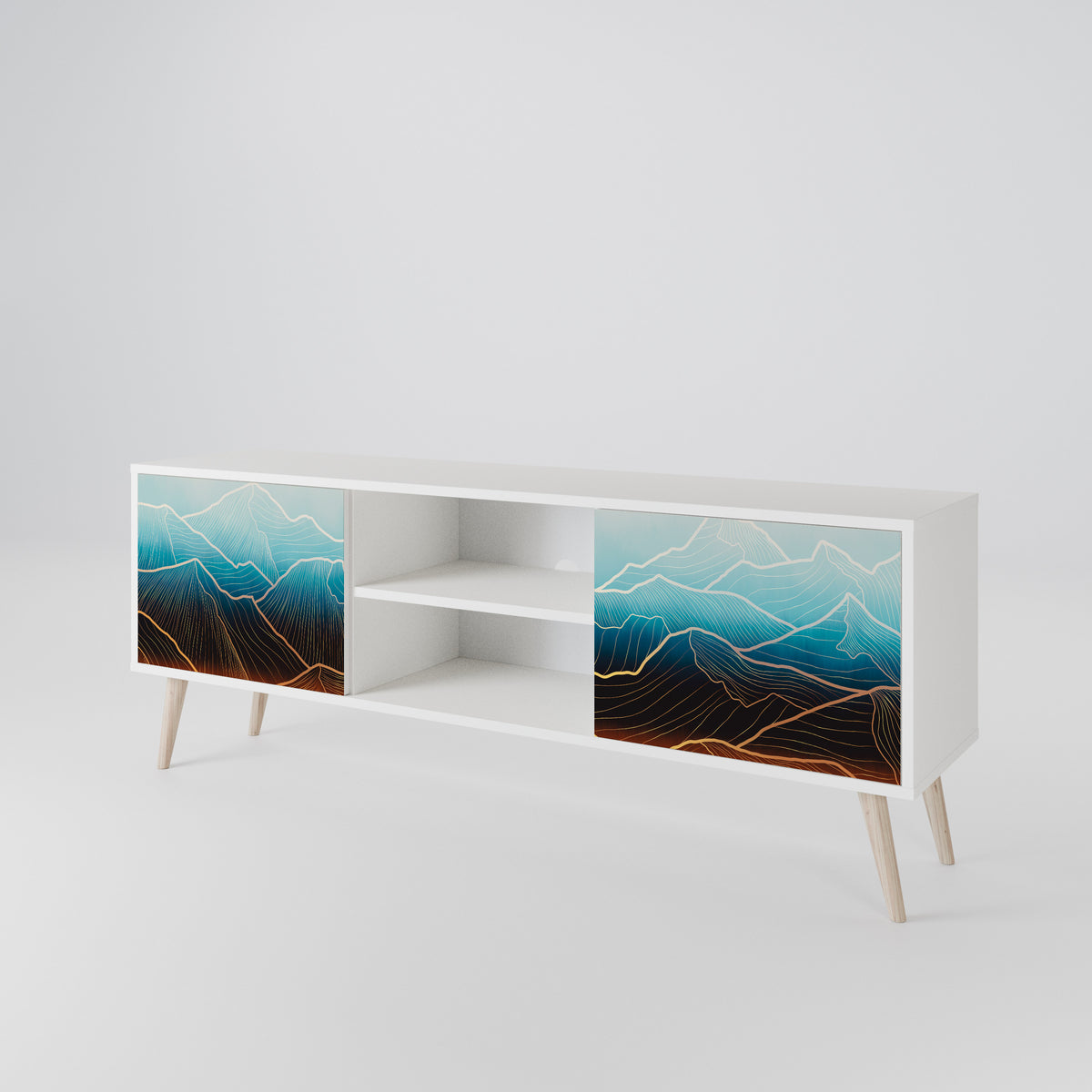 LUNAR SECRETS Mueble de TV de 2 Puertas