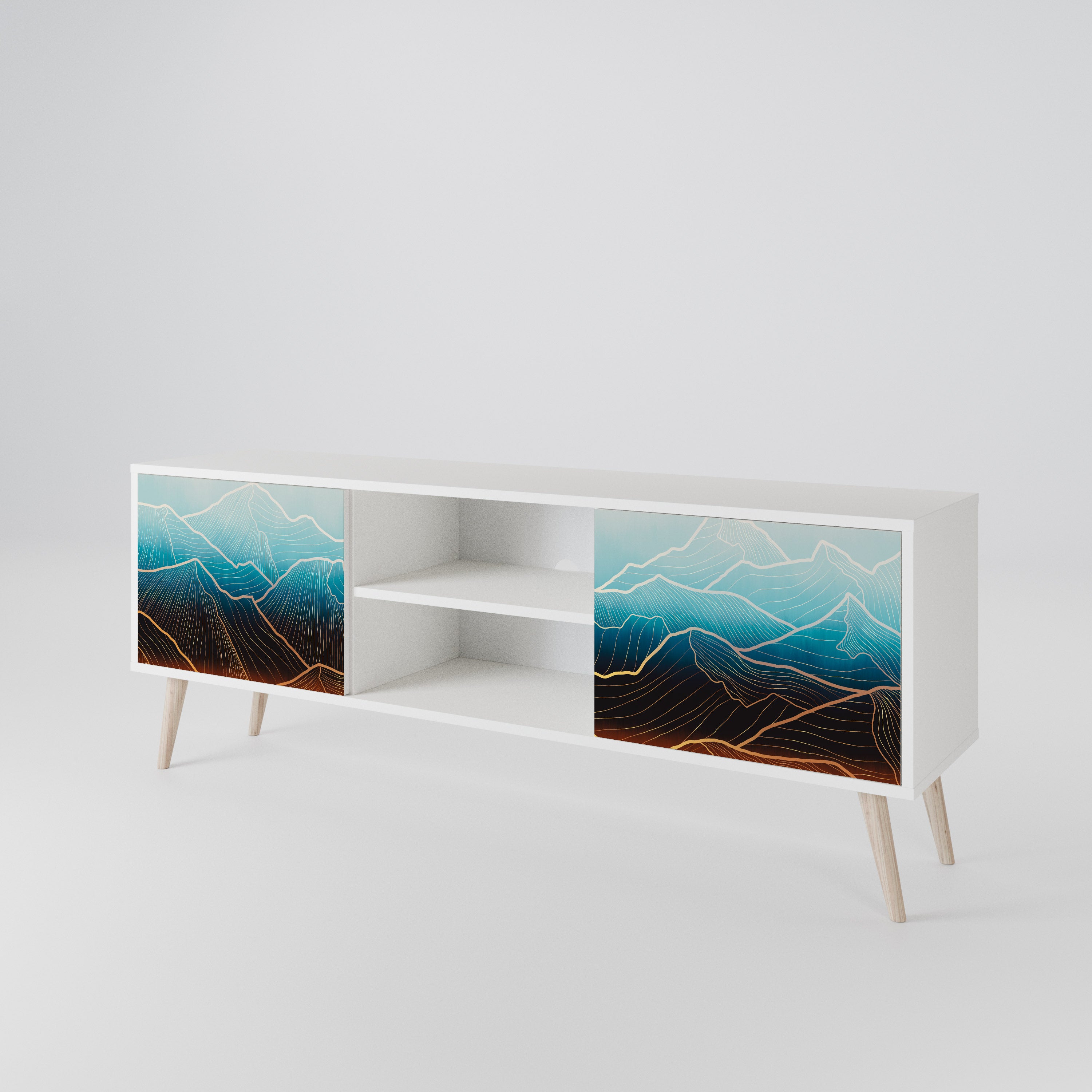 LUNAR SECRETS Mueble de TV de 2 Puertas
