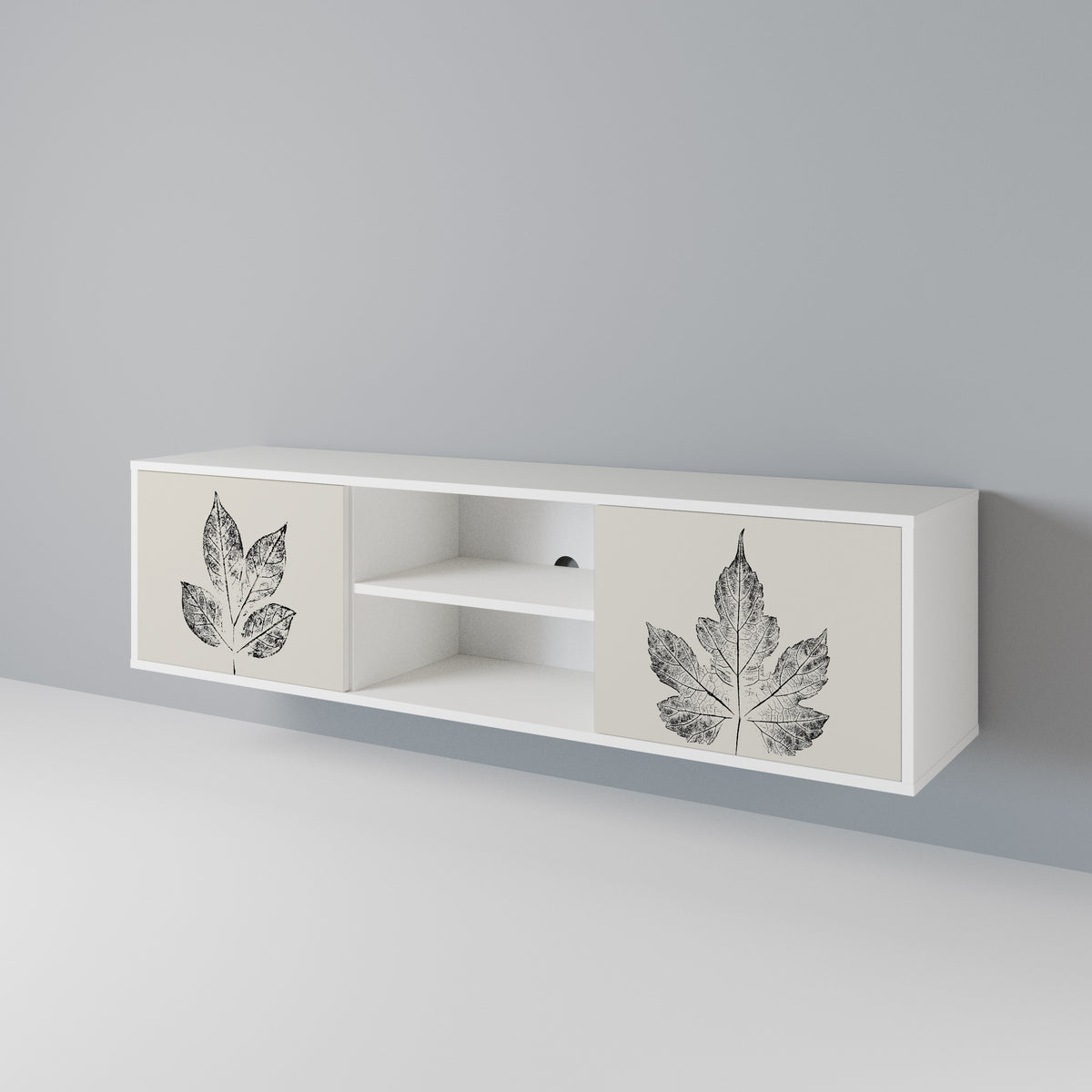 LEAFY STAMPS Mueble de TV de 2 Puertas