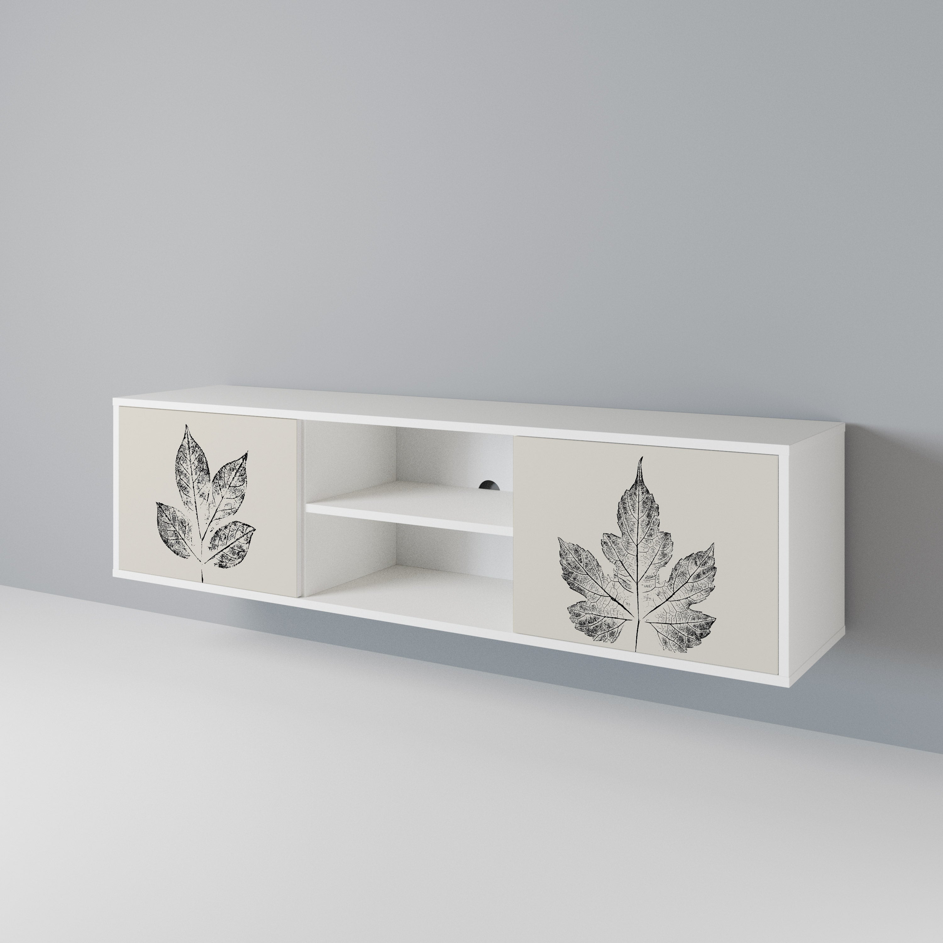 LEAFY STAMPS Mueble de TV de 2 Puertas
