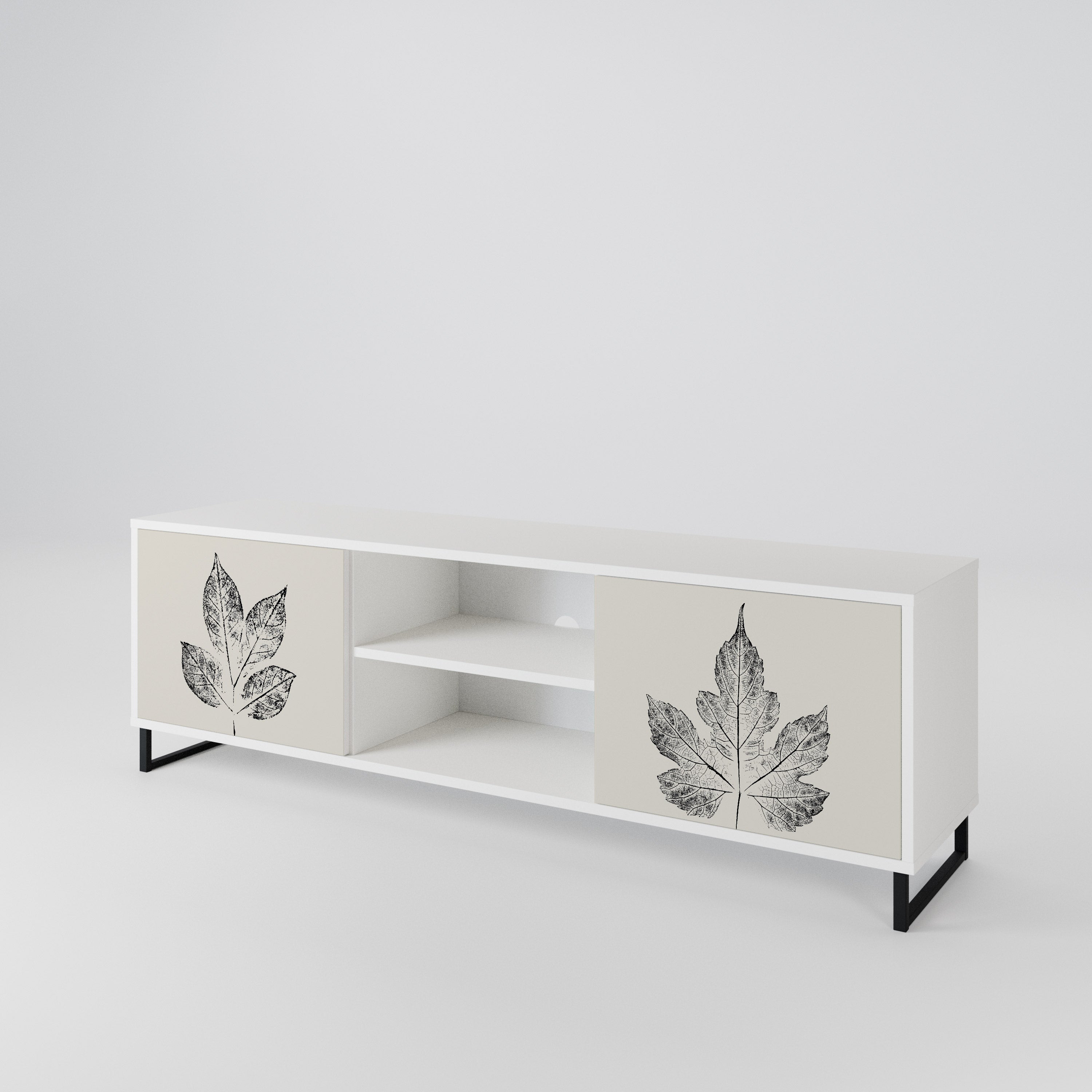 LEAFY STAMPS Mueble de TV de 2 Puertas