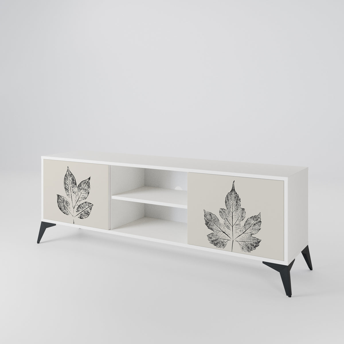 LEAFY STAMPS Mueble de TV de 2 Puertas