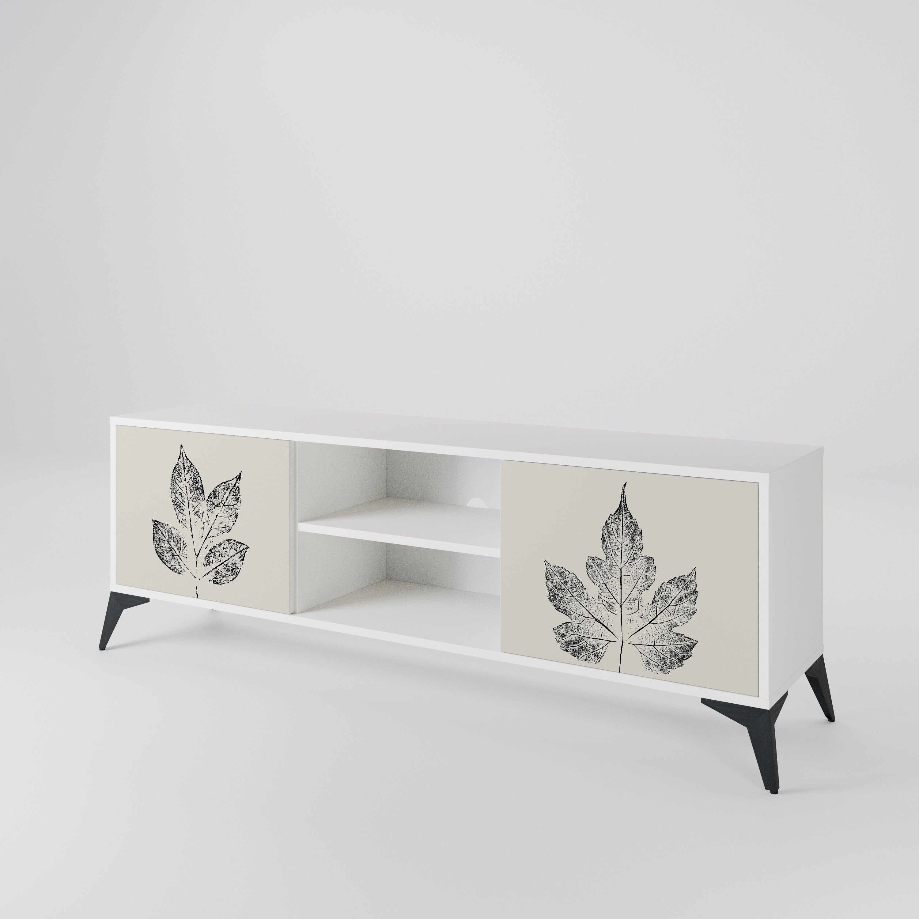LEAFY STAMPS Mueble de TV de 2 Puertas