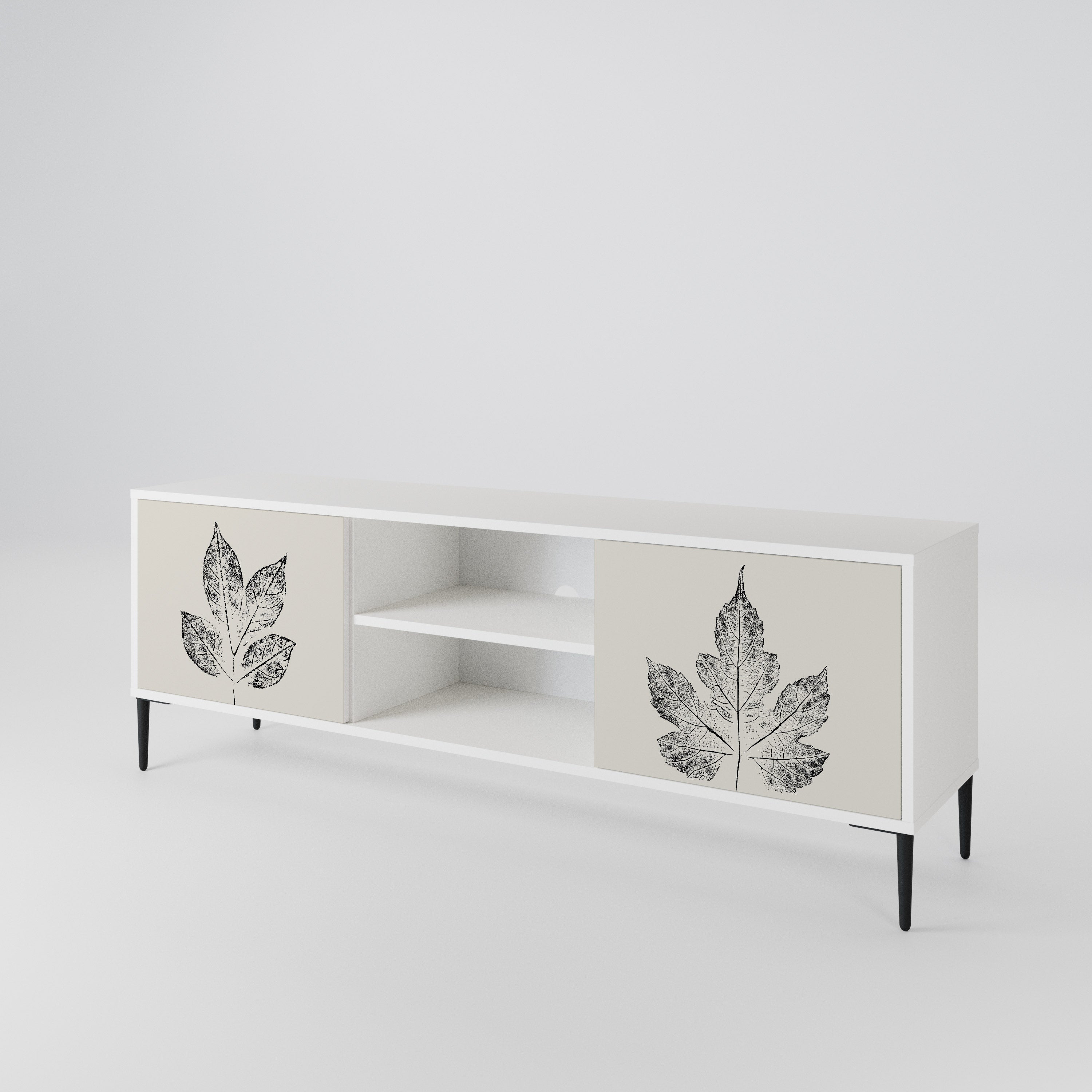 LEAFY STAMPS Mueble de TV de 2 Puertas