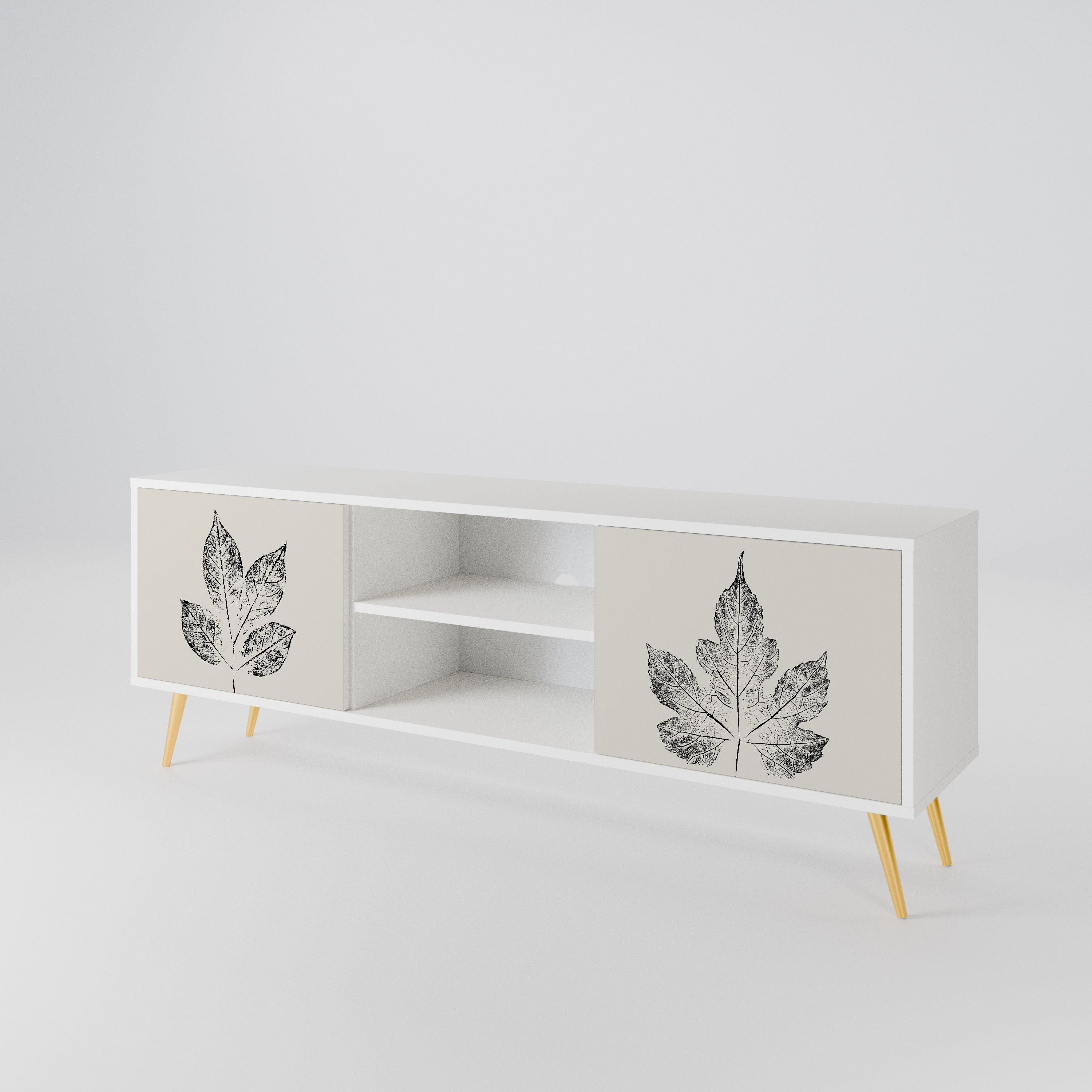 LEAFY STAMPS Mueble de TV de 2 Puertas
