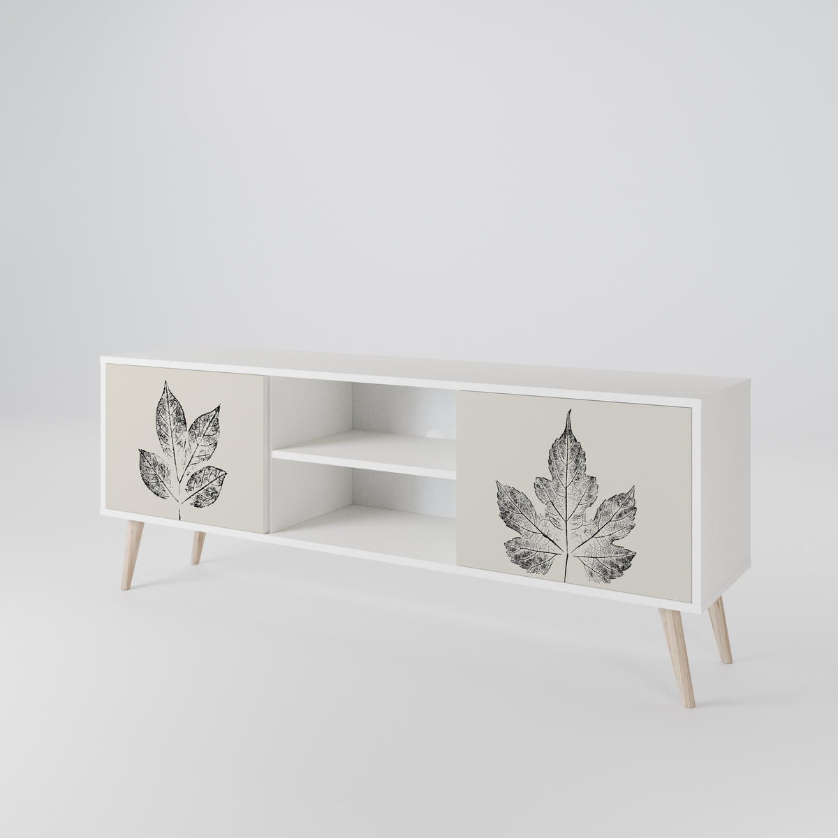 LEAFY STAMPS Mueble de TV de 2 Puertas