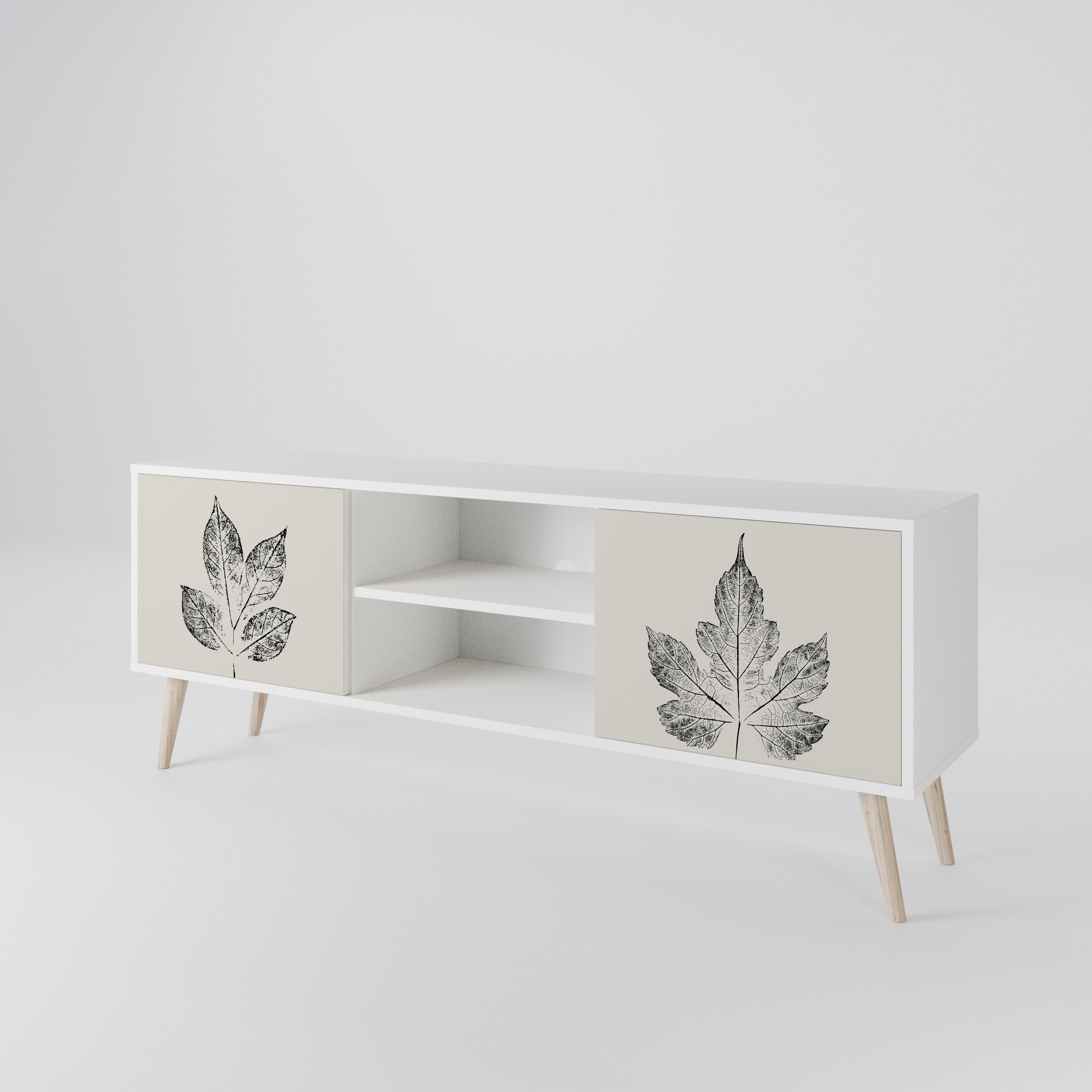 LEAFY STAMPS Mueble de TV de 2 Puertas