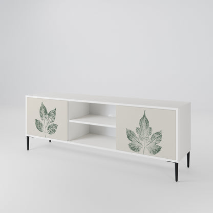 GREEN LEAFY STAMPS Mueble de TV de 2 Puertas