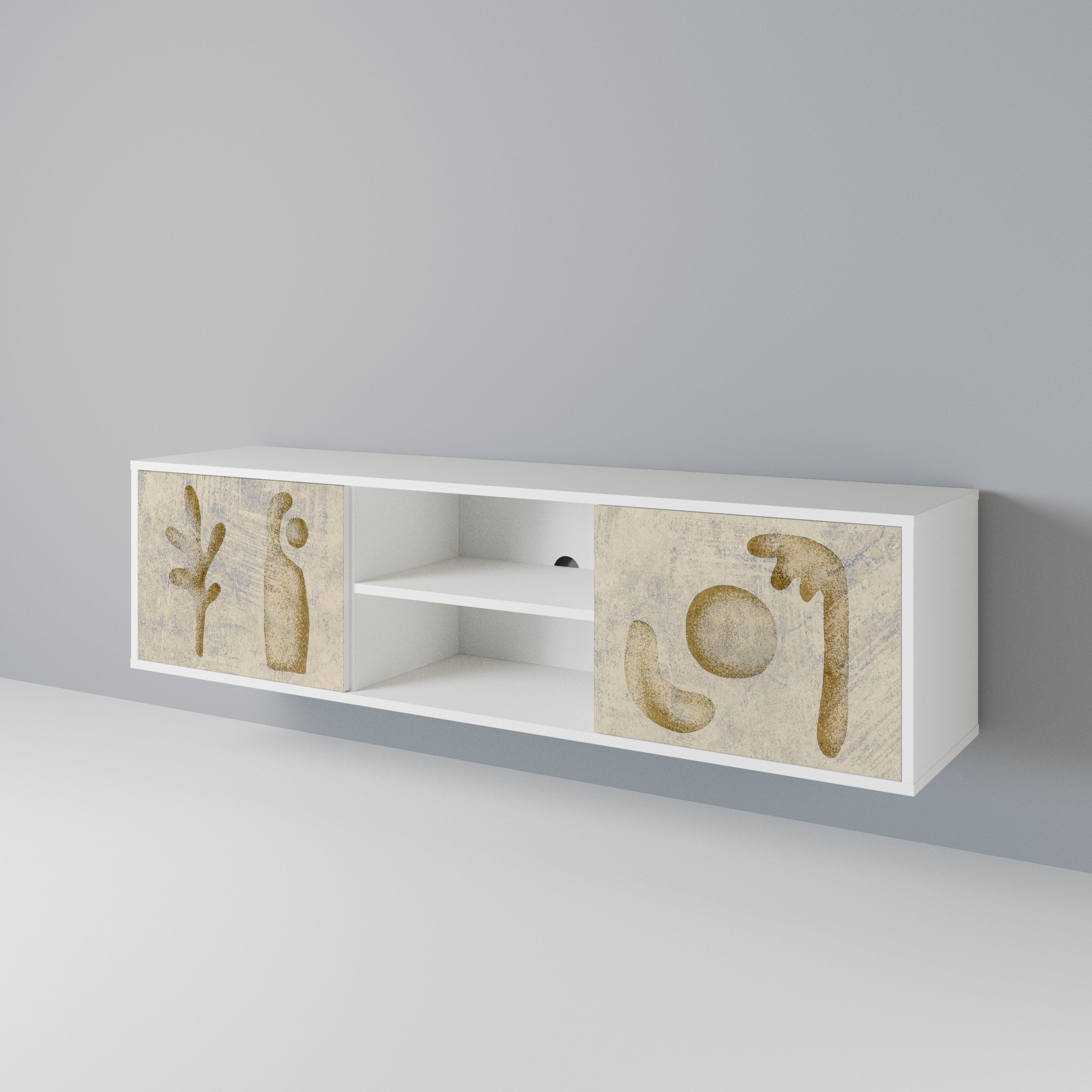 SAND SCULPTURES Mueble de TV de 2 Puertas