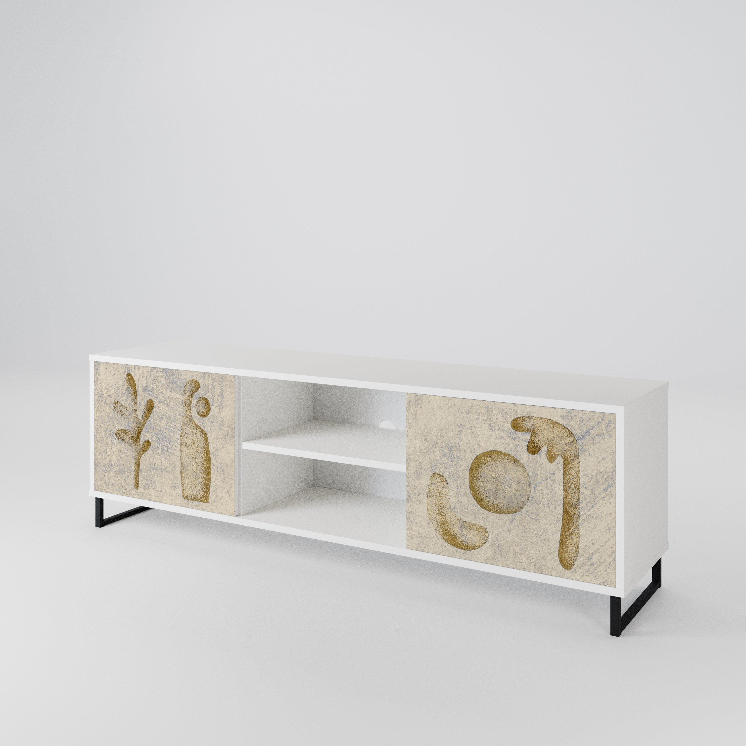 SAND SCULPTURES Mueble de TV de 2 Puertas
