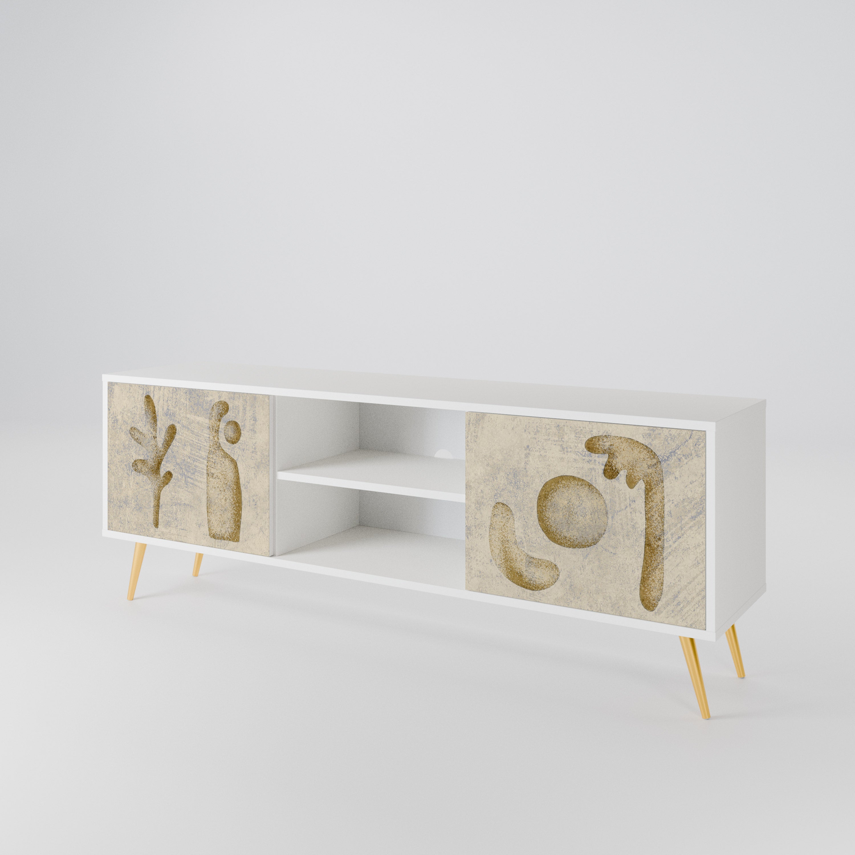 SAND SCULPTURES Mueble de TV de 2 Puertas