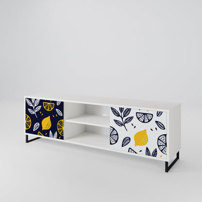CITRUS BLACK AND WHITE Mueble de TV de 2 Puertas
