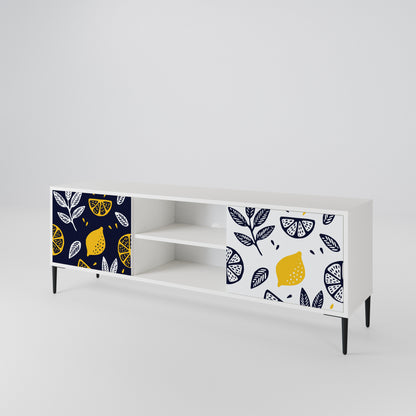 CITRUS BLACK AND WHITE Mueble de TV de 2 Puertas