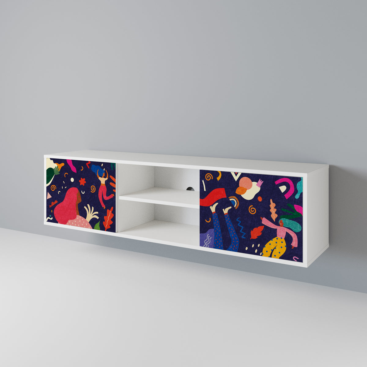 FESTIVE PLEASURES Mueble de TV de 2 Puertas