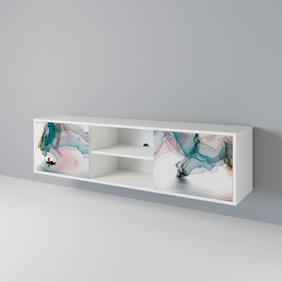 VELVET CROSSING Mueble de TV de 2 Puertas