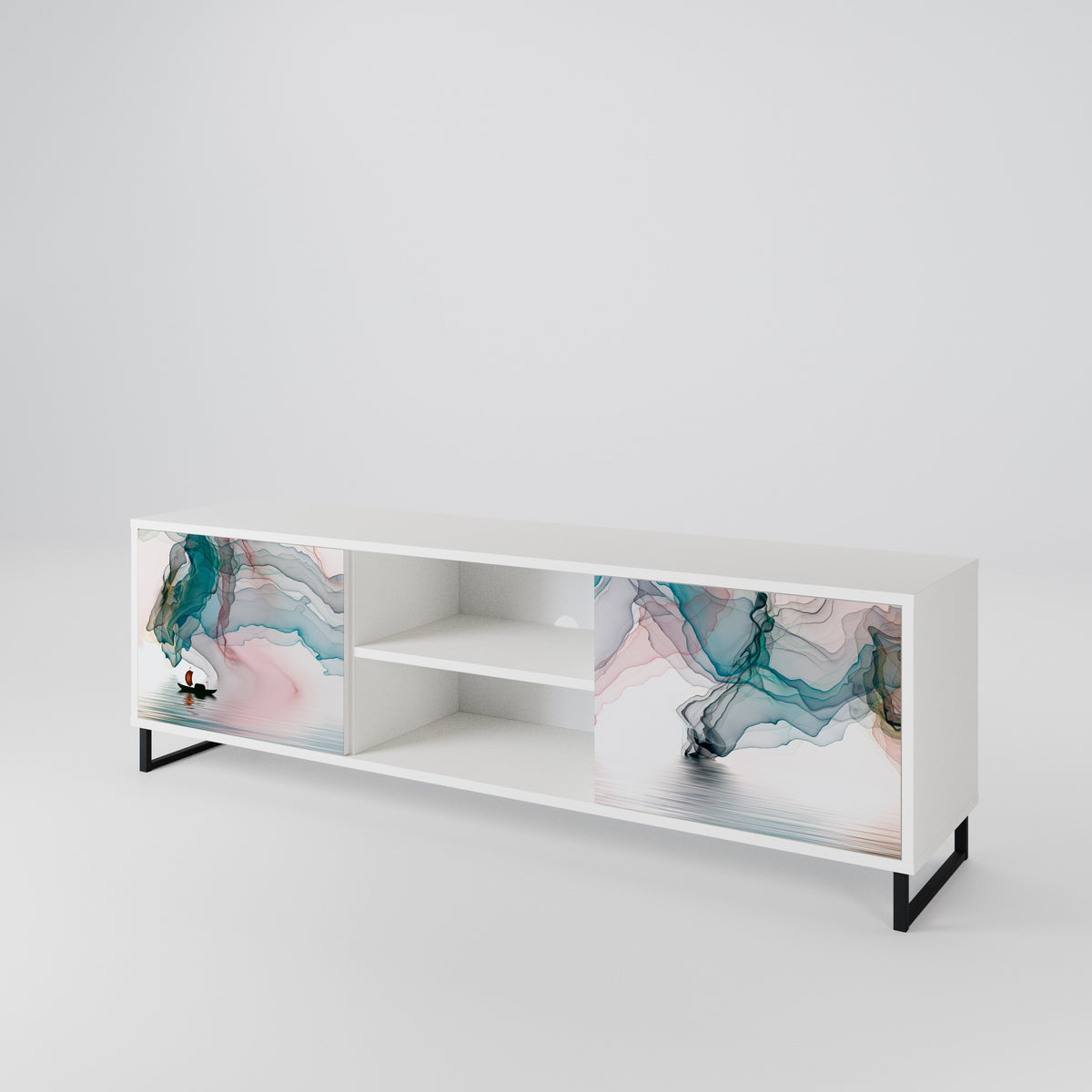 VELVET CROSSING Mueble de TV de 2 Puertas