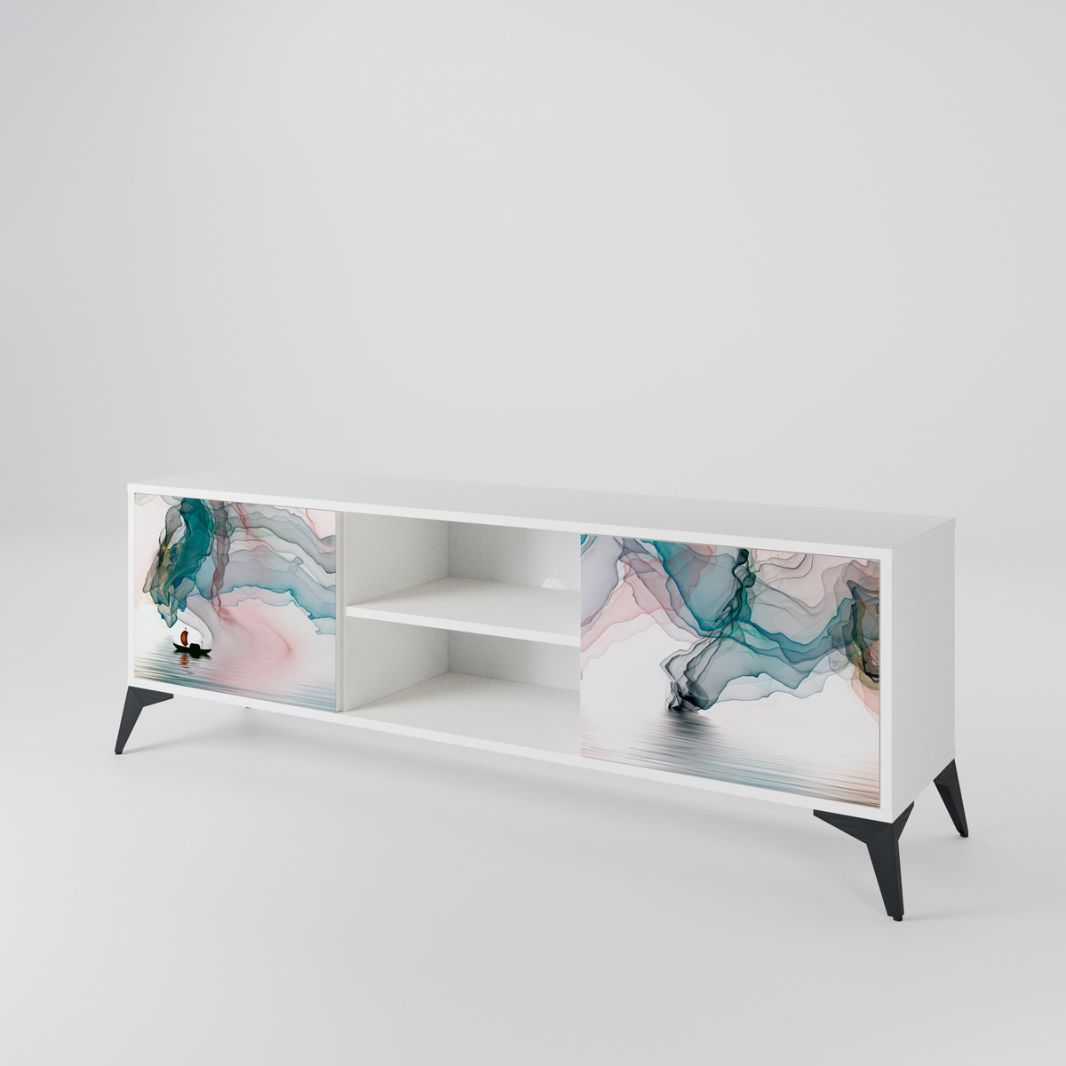 VELVET CROSSING Mueble de TV de 2 Puertas