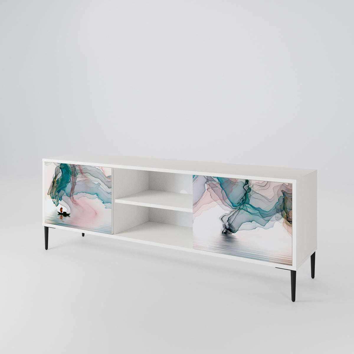 VELVET CROSSING Mueble de TV de 2 Puertas