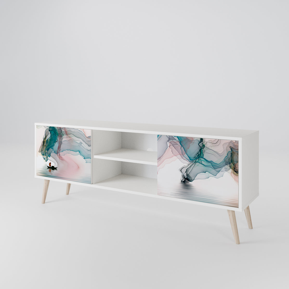 VELVET CROSSING Mueble de TV de 2 Puertas