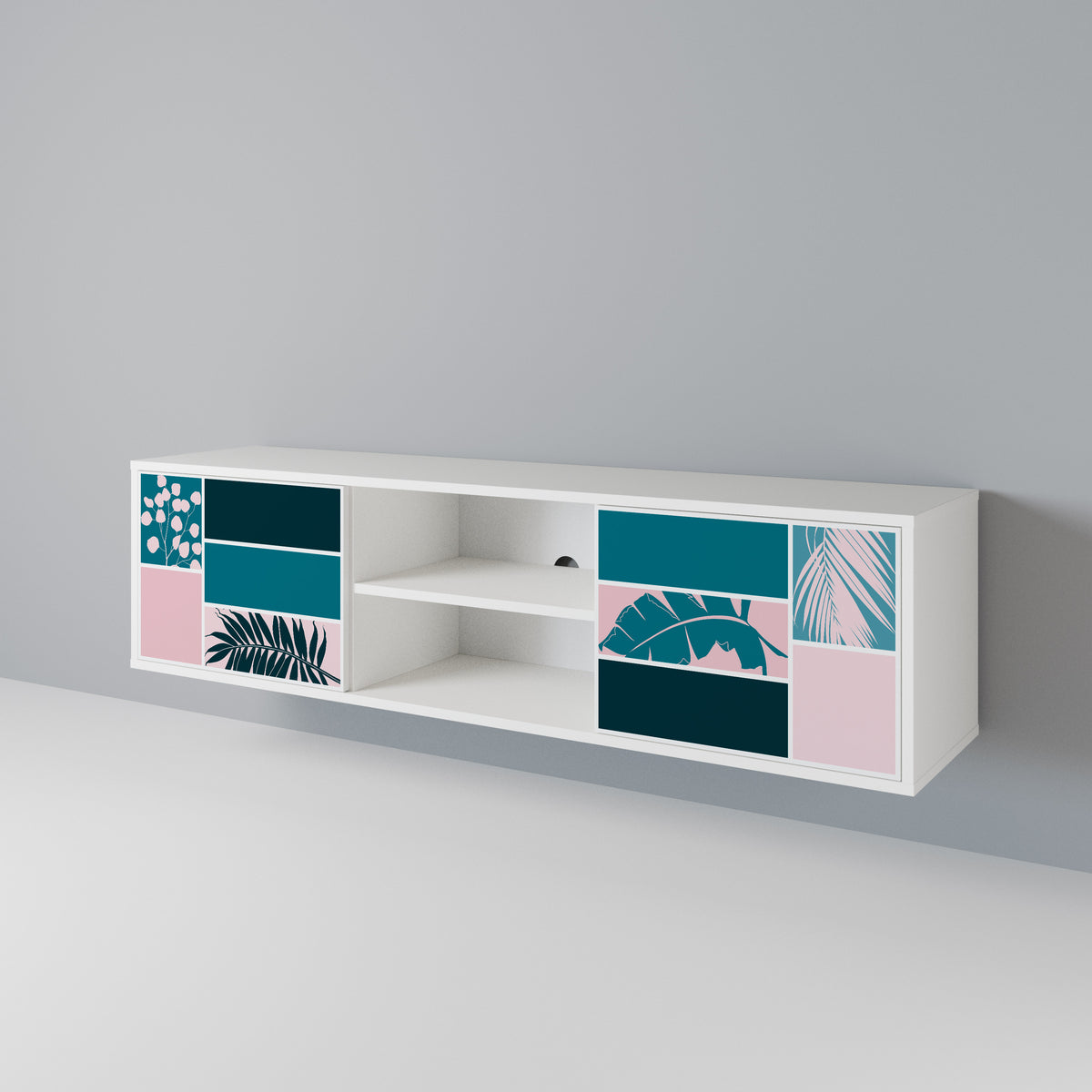 COMBINATION OF SHAPES Mueble de TV de 2 Puertas