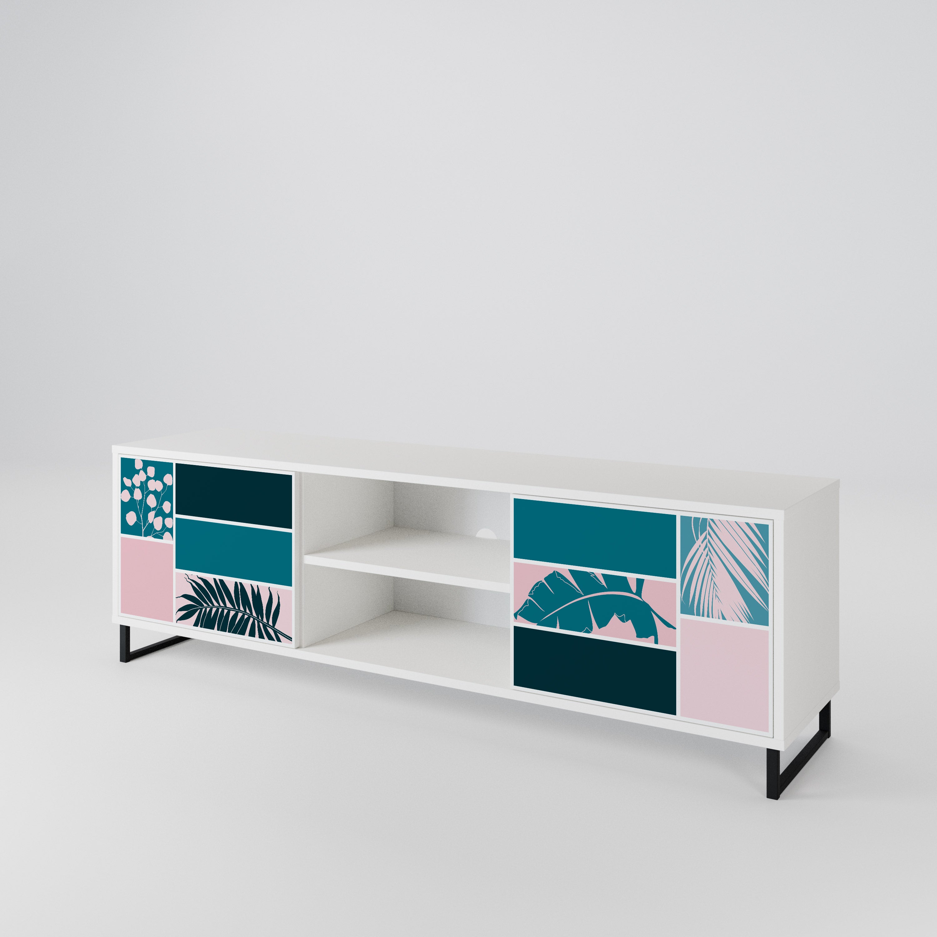 COMBINATION OF SHAPES 2-Door TV Cabinet