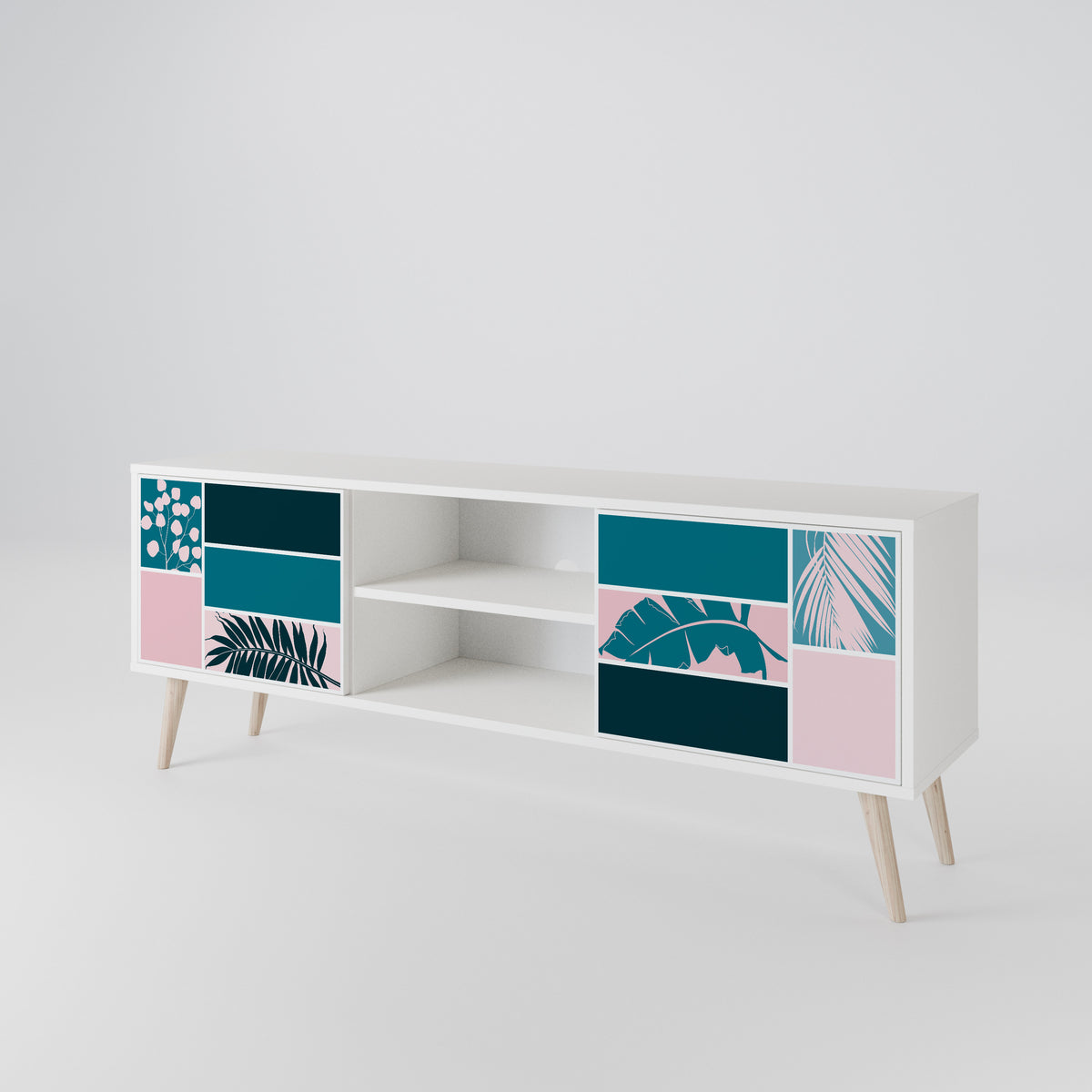 COMBINATION OF SHAPES Mueble de TV de 2 Puertas