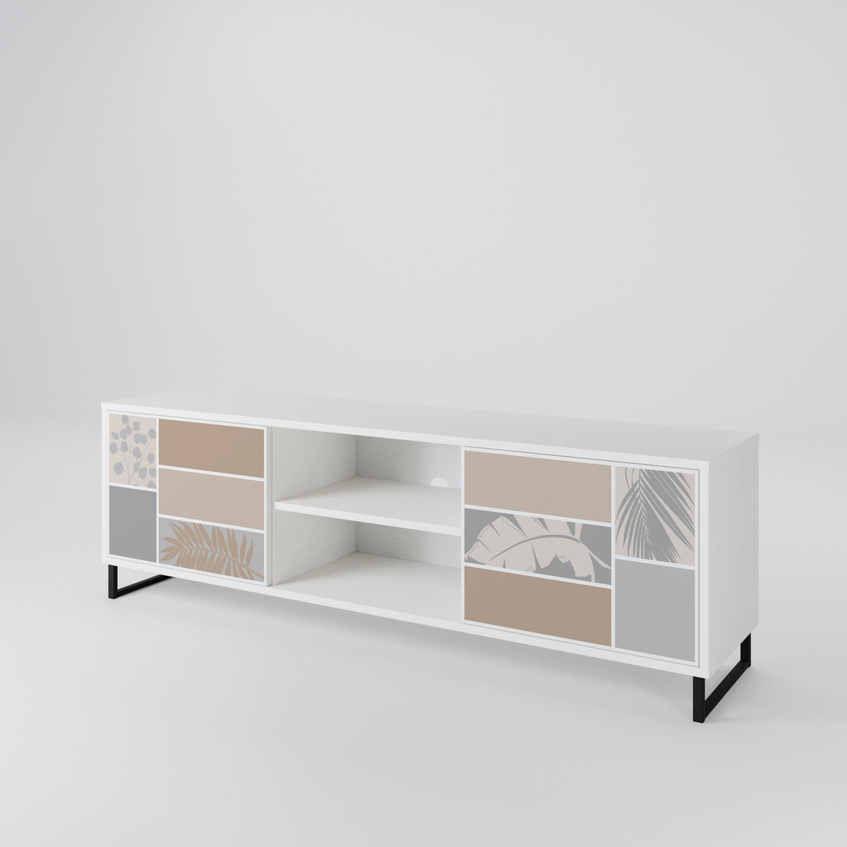 TROPICAL SHAPES Mueble de TV de 2 Puertas
