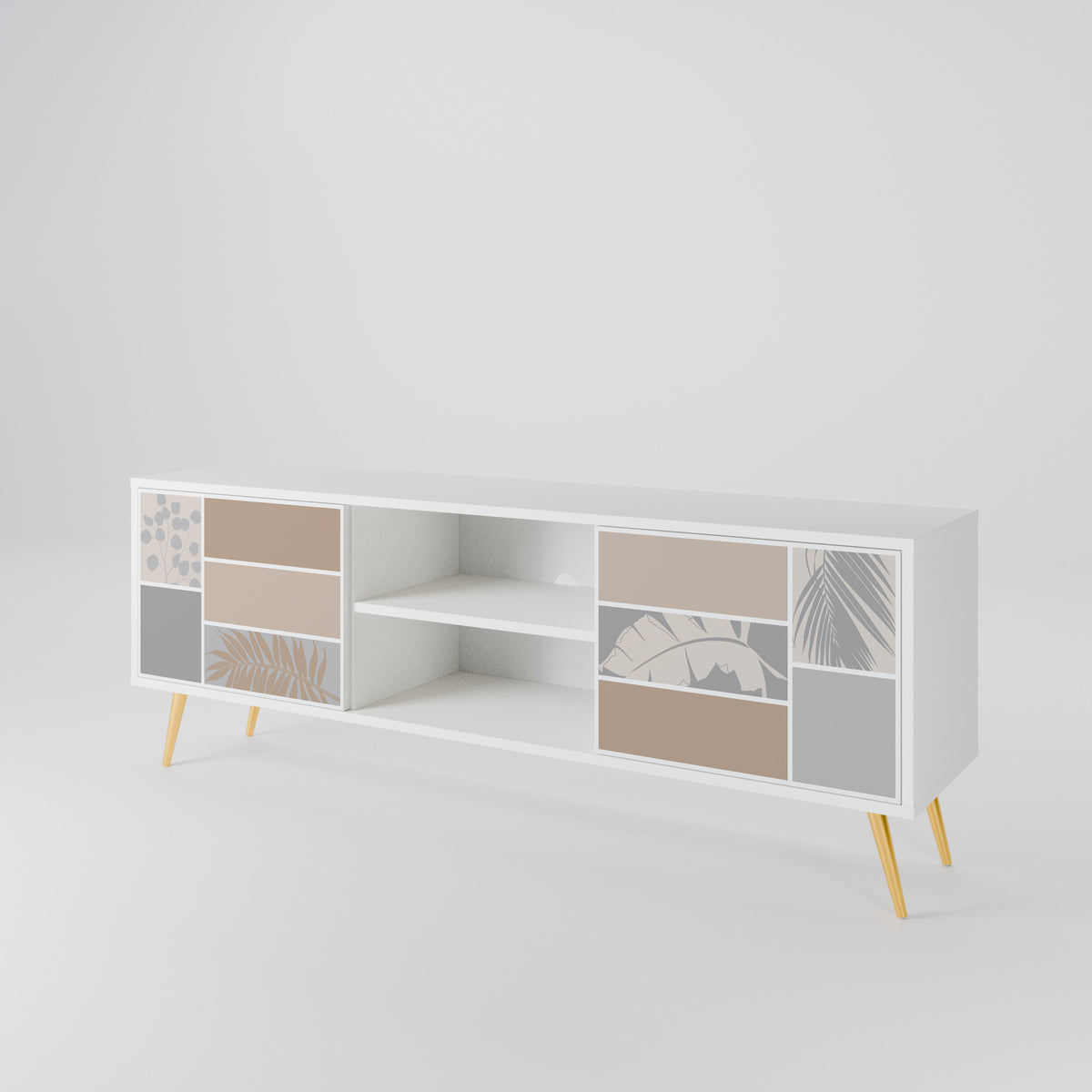 TROPICAL SHAPES Mueble de TV de 2 Puertas