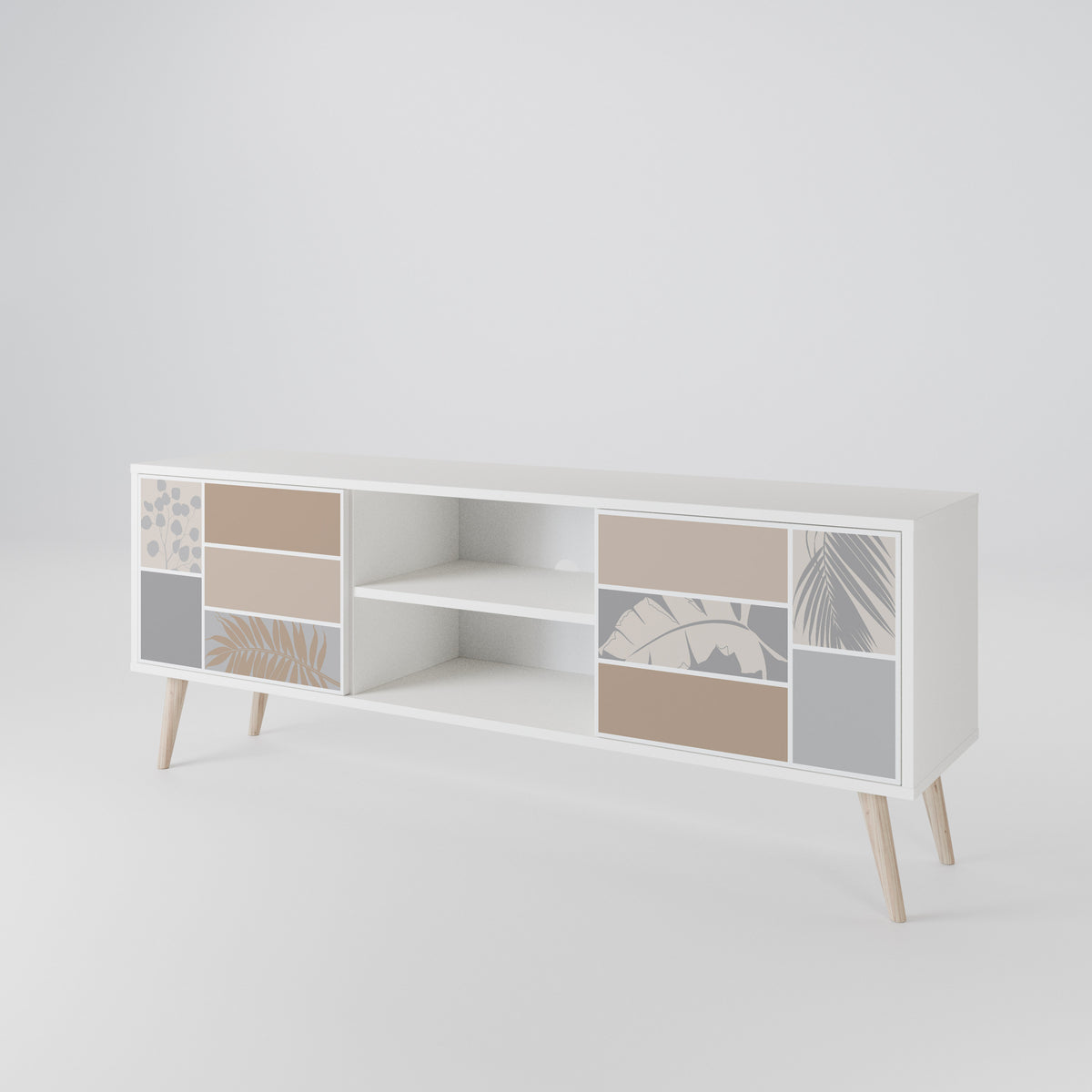 TROPICAL SHAPES Mueble de TV de 2 Puertas