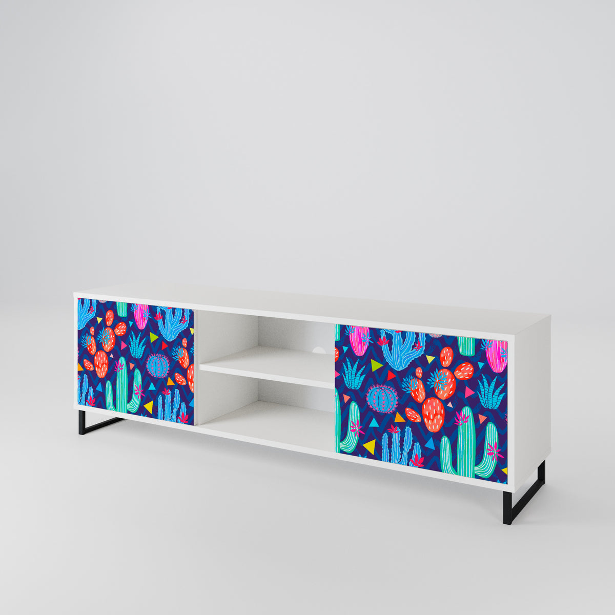 CACTUS VIBES Mueble de TV de 2 Puertas