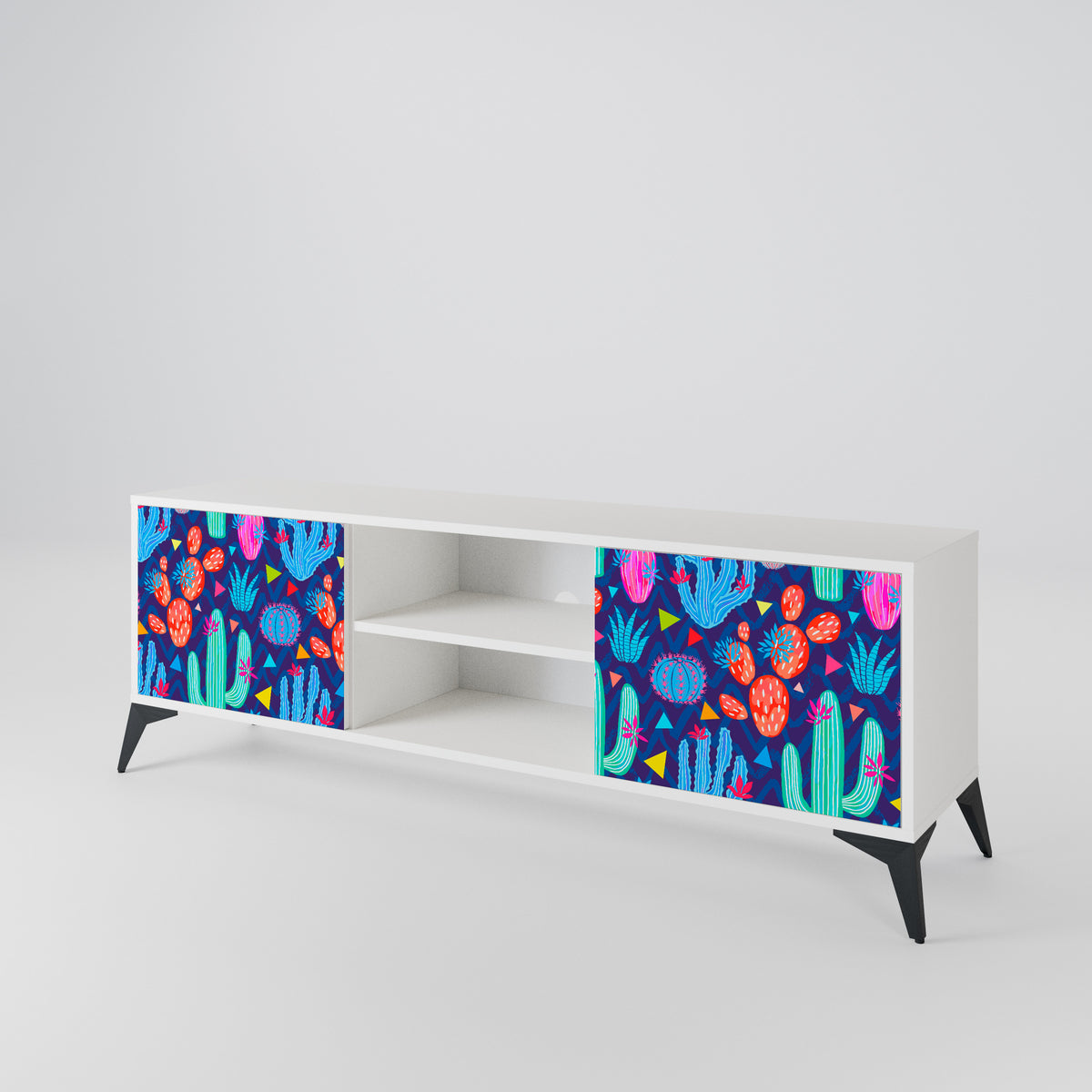 CACTUS VIBES Mueble de TV de 2 Puertas