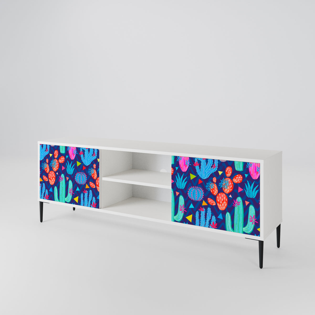 CACTUS VIBES Mueble de TV de 2 Puertas
