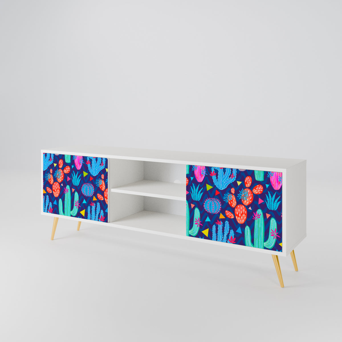 CACTUS VIBES Mueble de TV de 2 Puertas