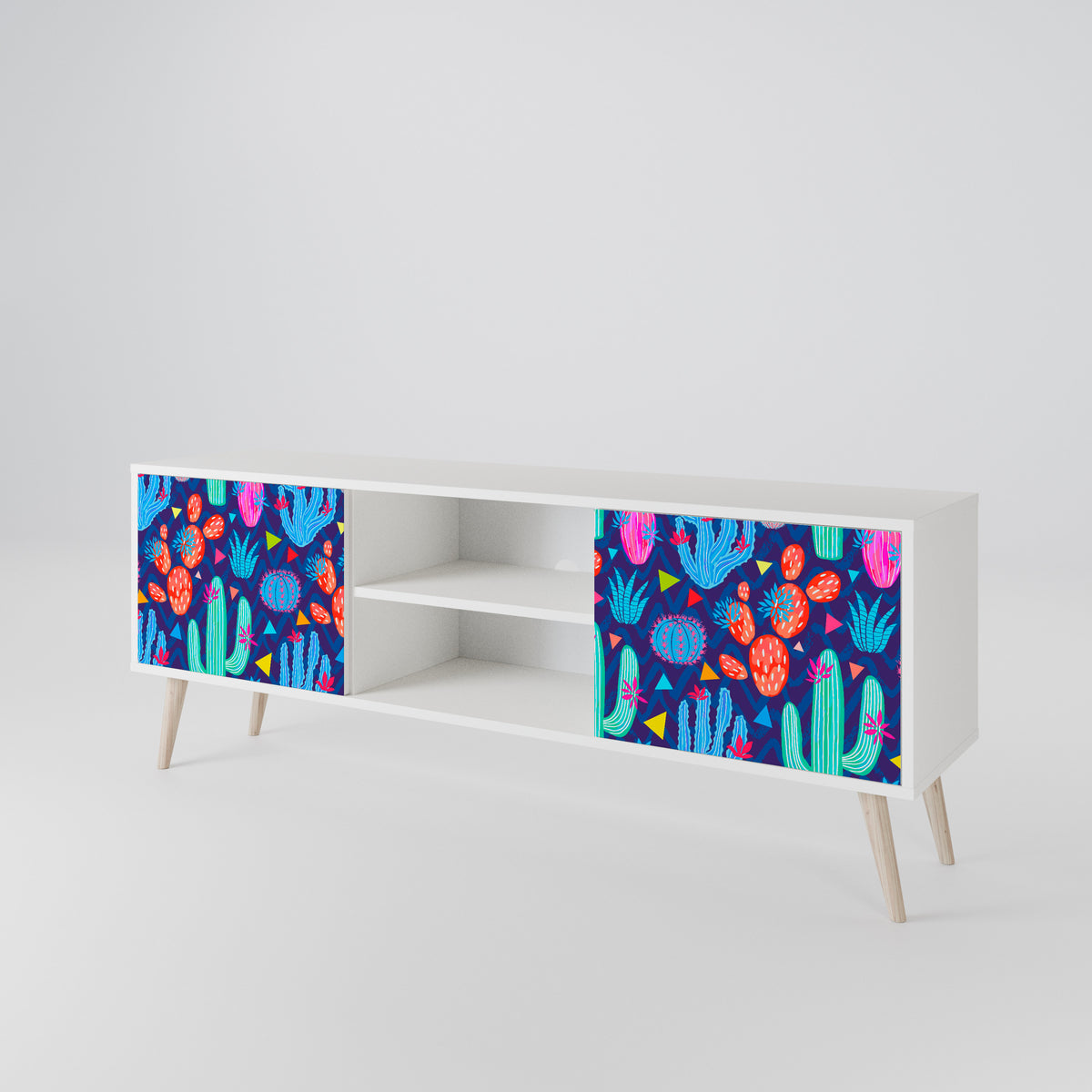 CACTUS VIBES Mueble de TV de 2 Puertas