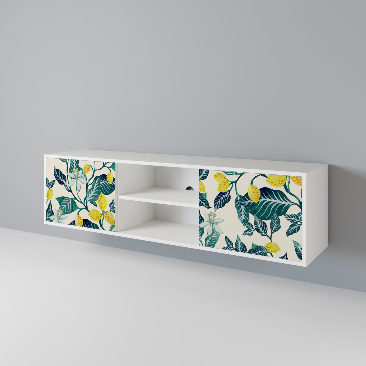 LEMON TREE Mueble de TV de 2 Puertas