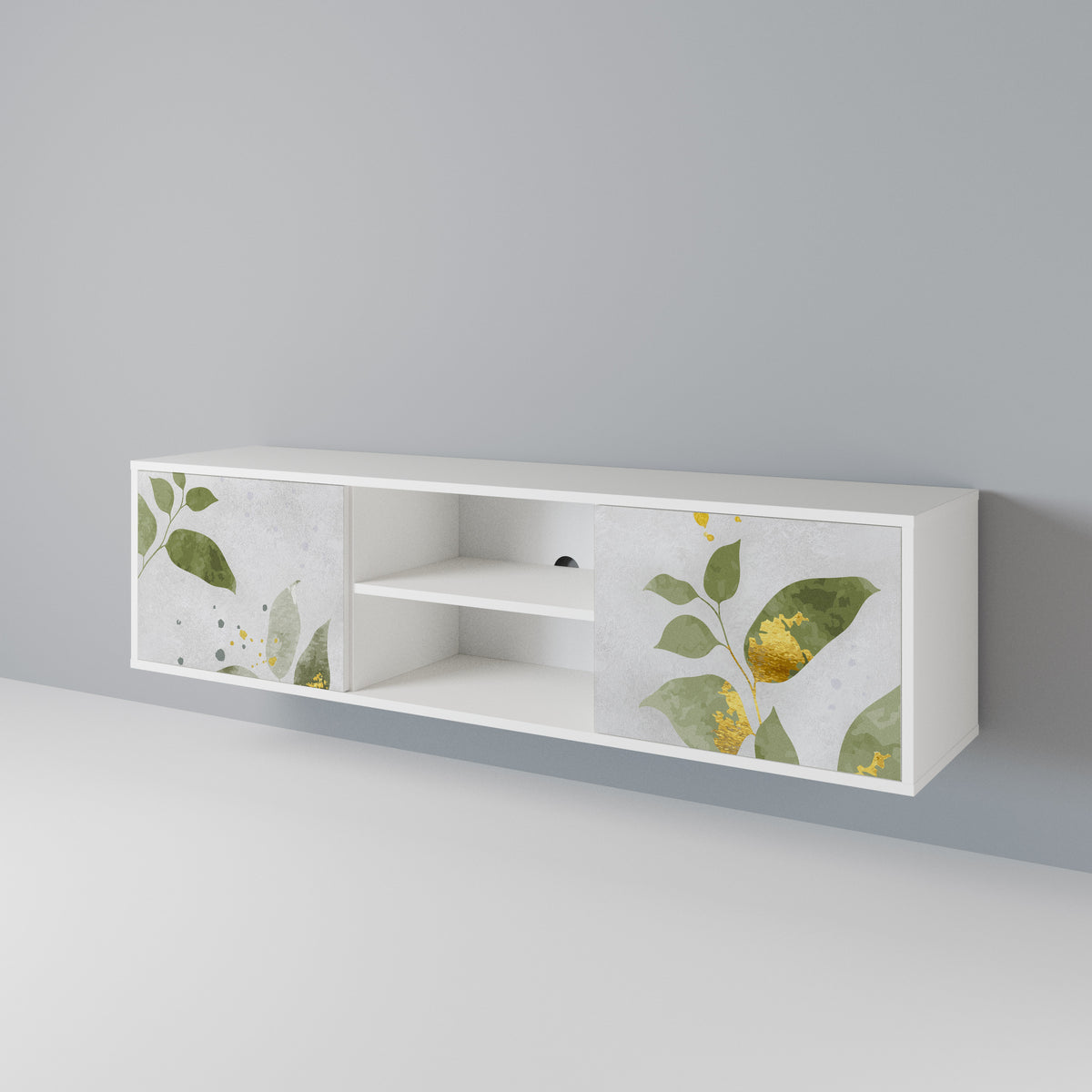 ELEGANT BOTANICS Mueble de TV de 2 Puertas