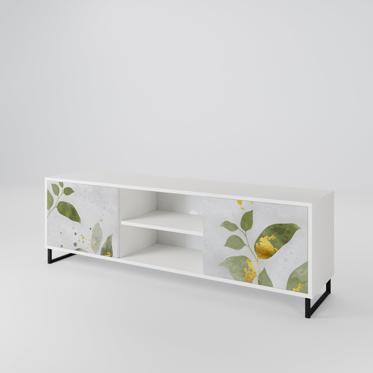 ELEGANT BOTANICS Mueble de TV de 2 Puertas