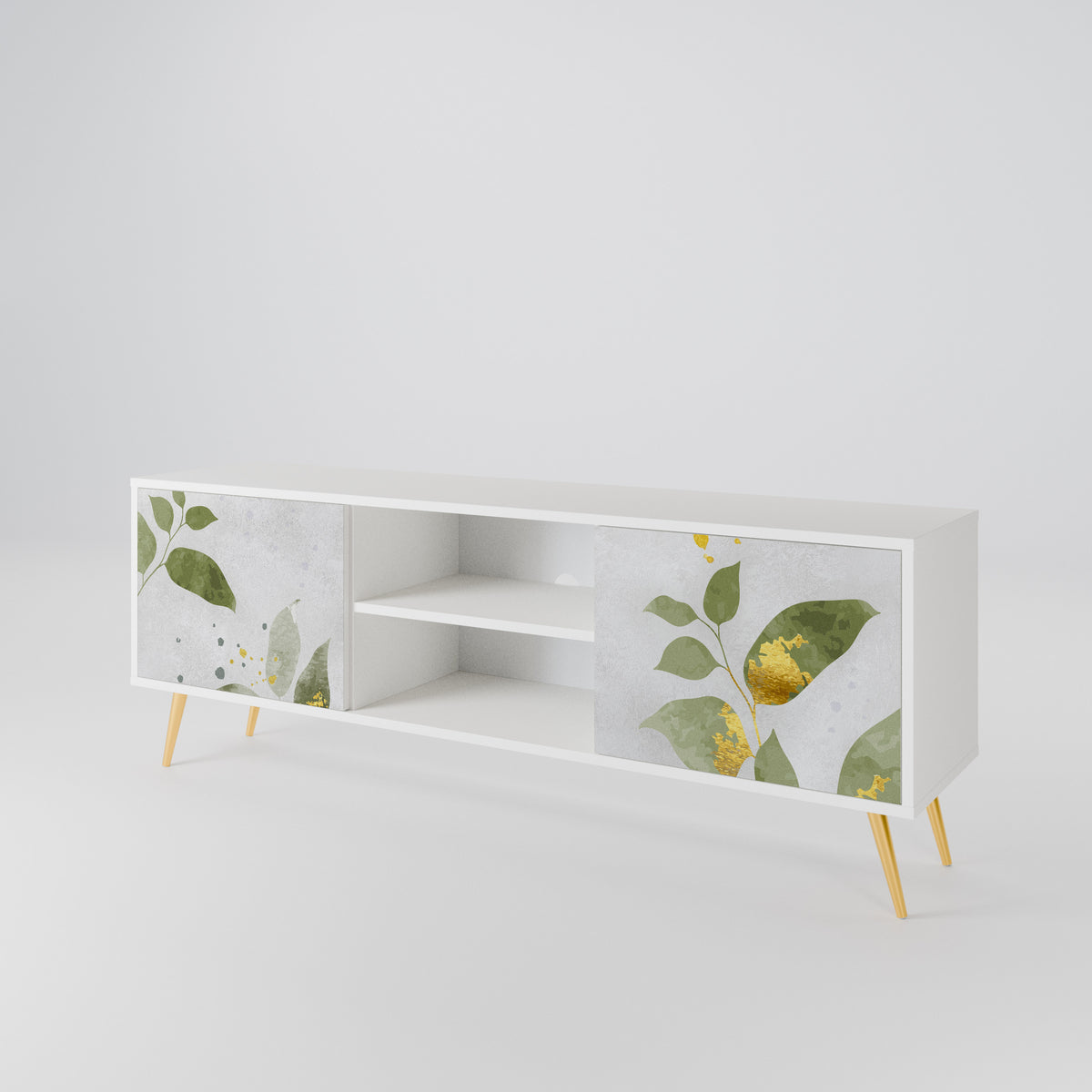 ELEGANT BOTANICS Mueble de TV de 2 Puertas