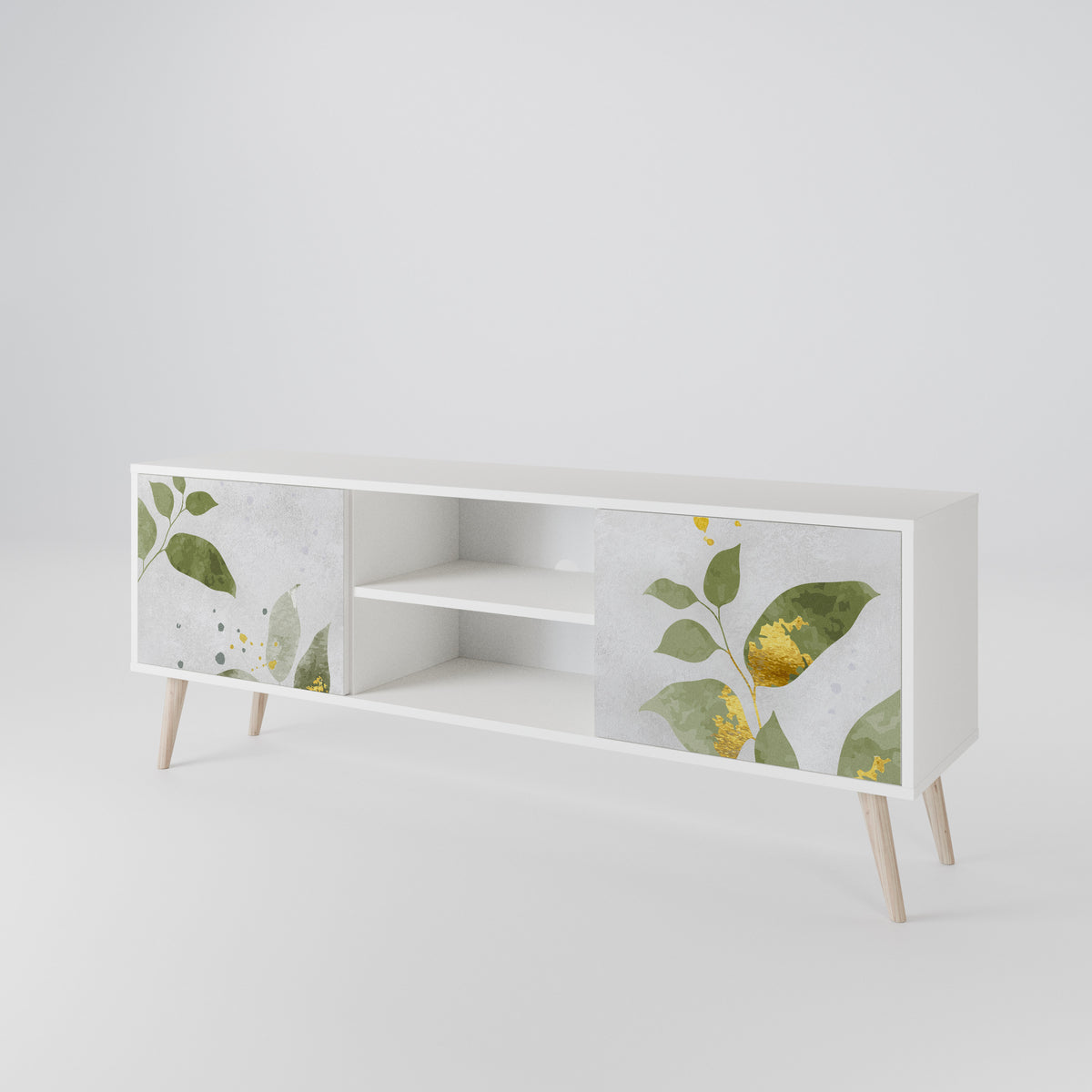 ELEGANT BOTANICS Mueble de TV de 2 Puertas