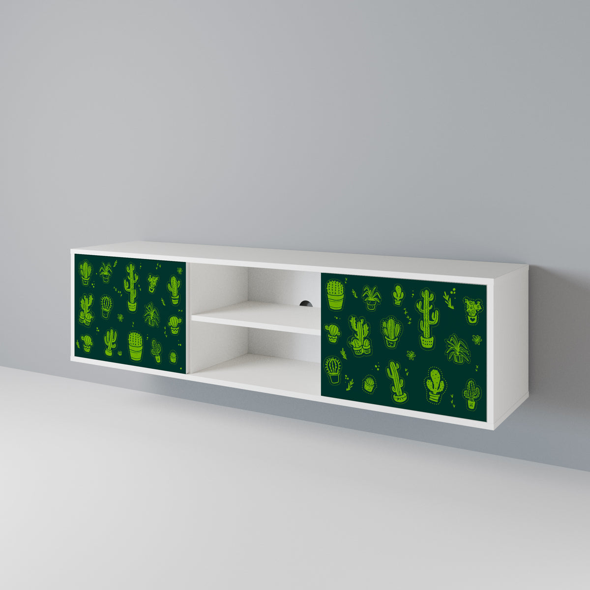 DESERT GREEN Mueble de TV de 2 Puertas